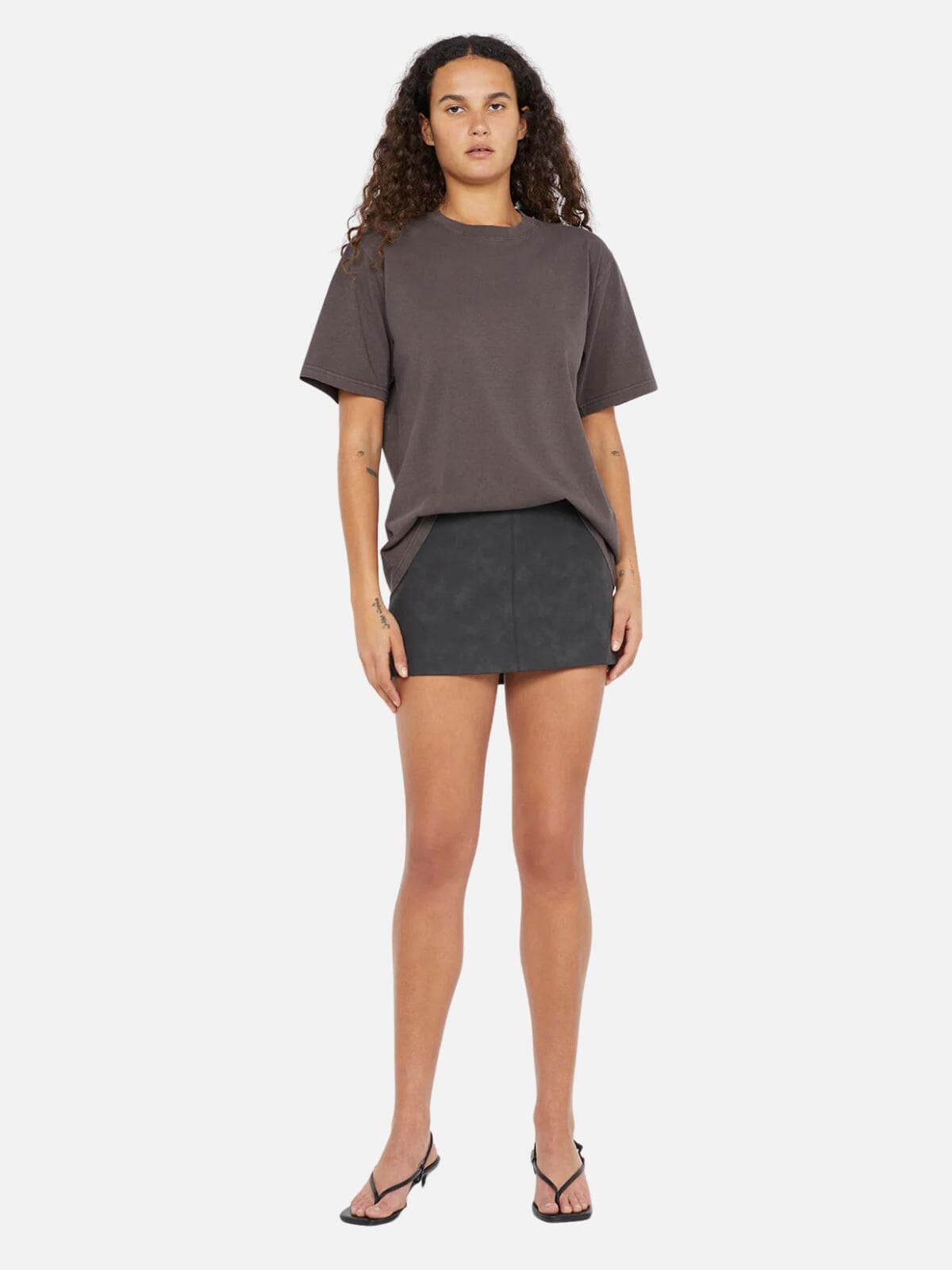 Davie Mini Skirt - Washed Black