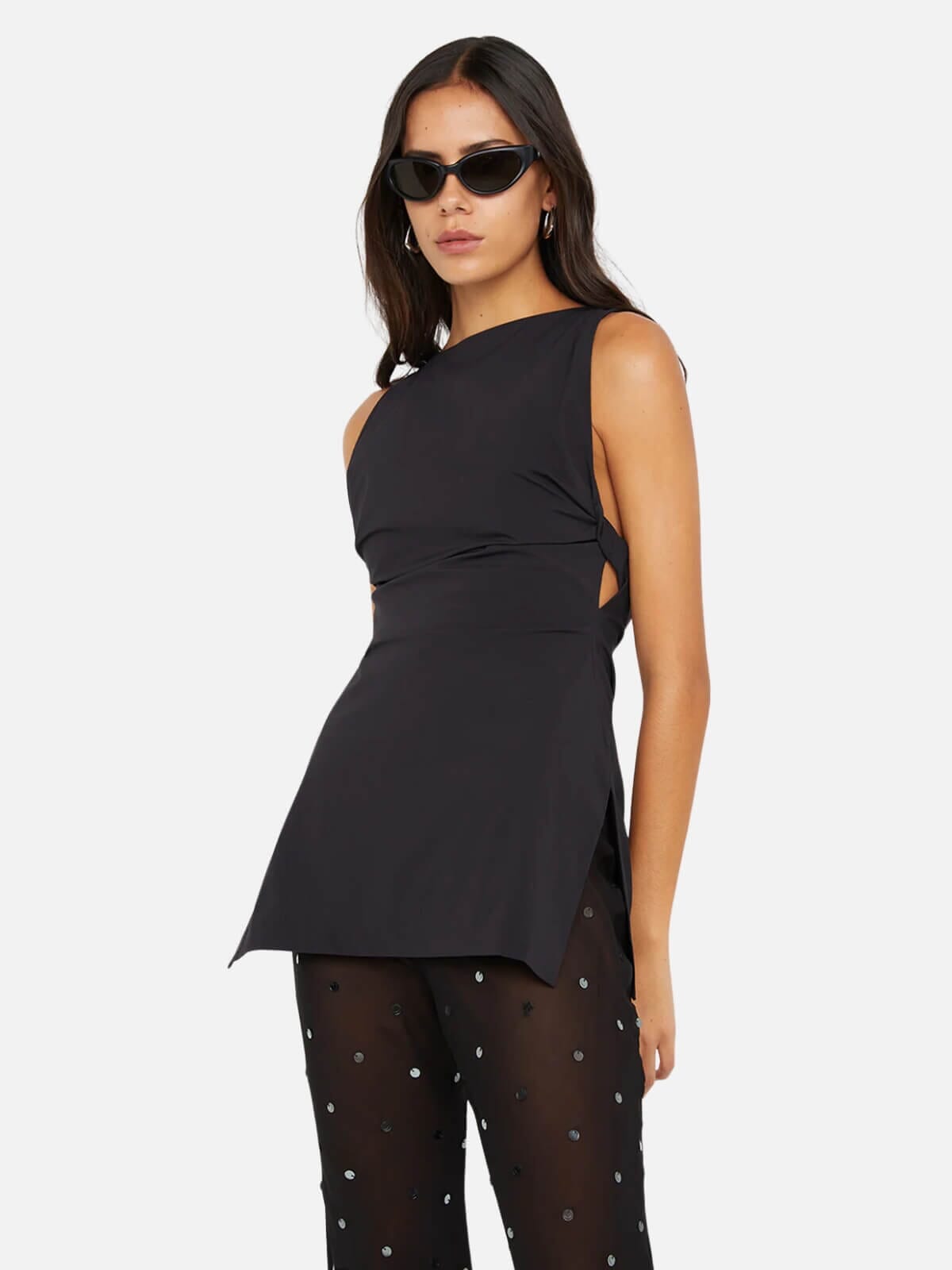 Domenic Boatneck Top - Black Tops Bec + Bridge 