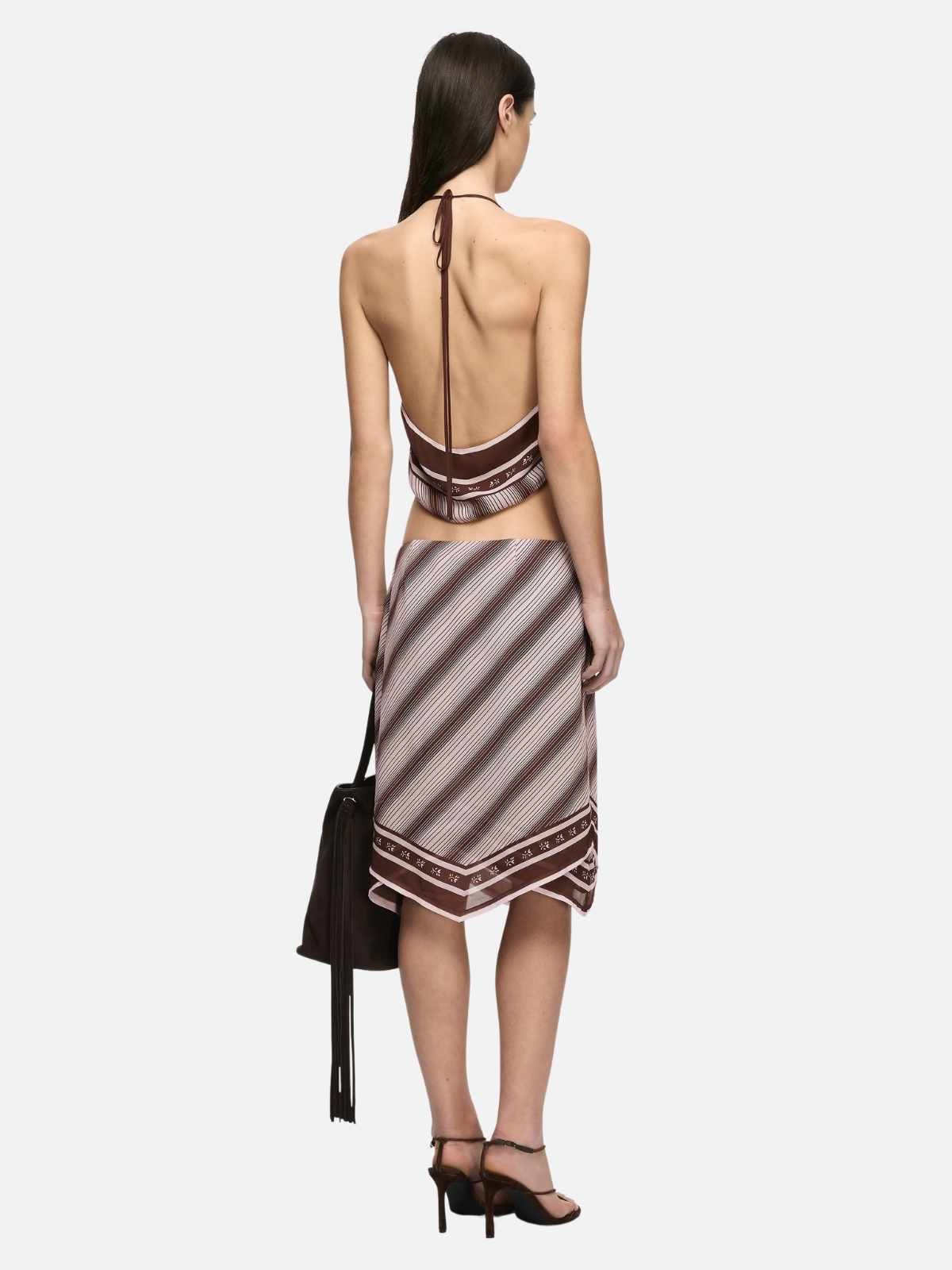 Evely Midi Skirt - Geo Scarf Print