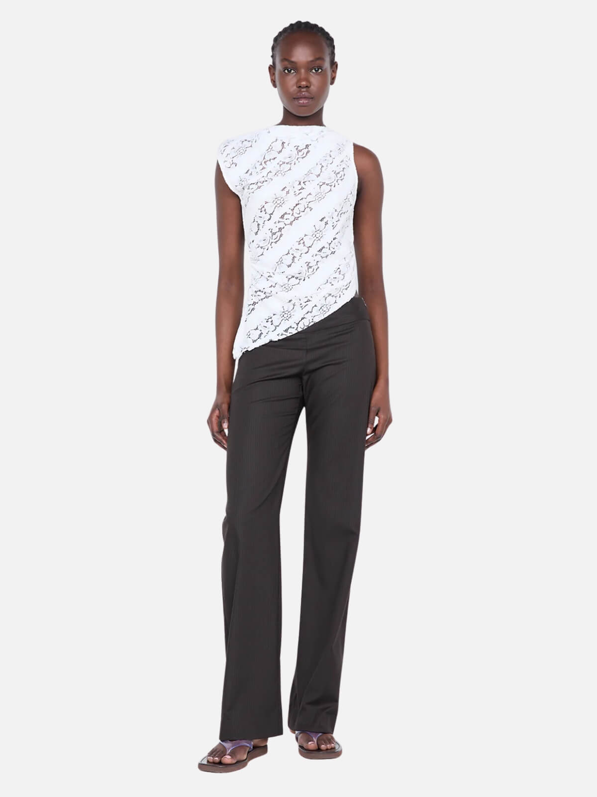 Henrietta Asym Top - White