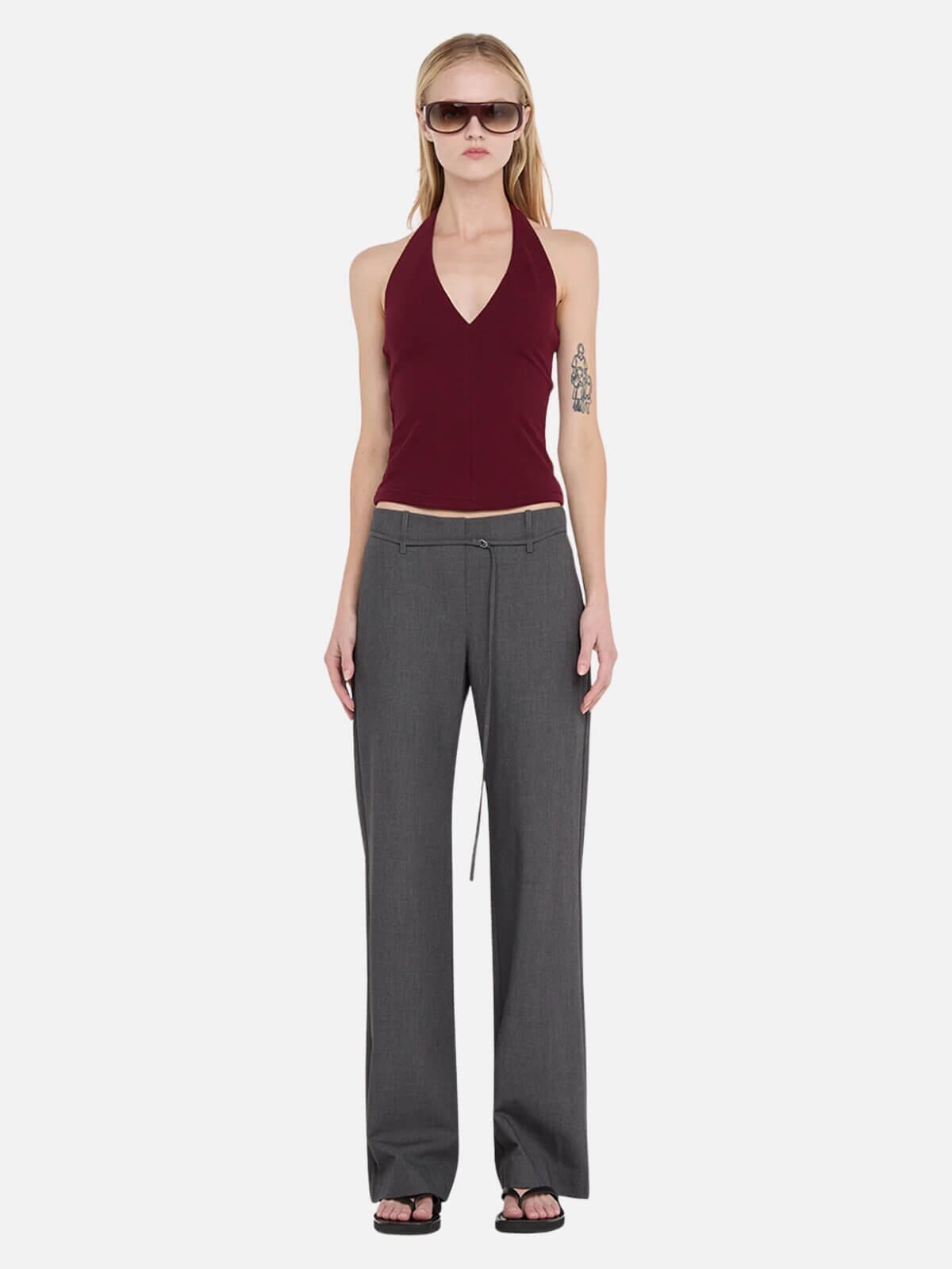 Ione Halter Top - Plum Tops Bec + Bridge 