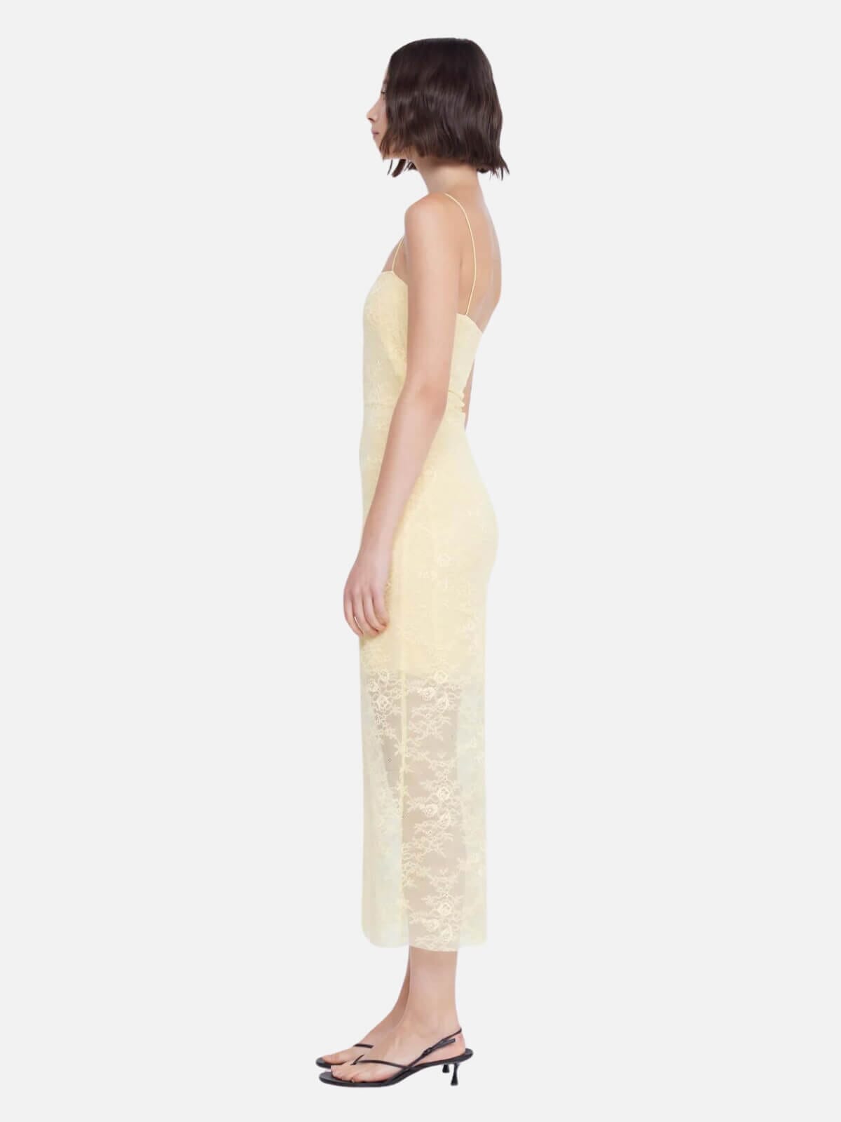 Bec + Bridge | Juliette Column Midi Dress - Butter Yellow | Perlu