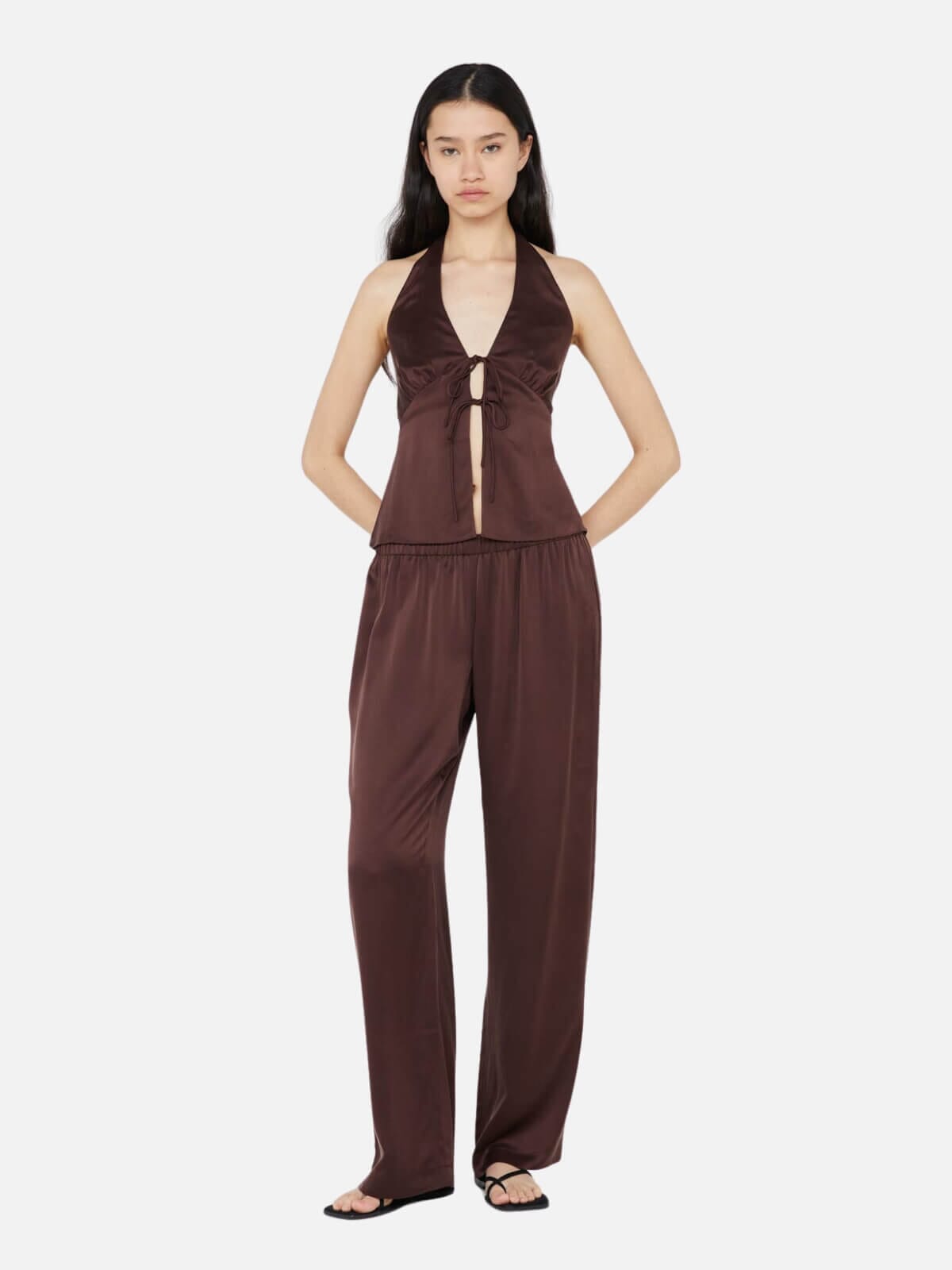 Kaia Pant - Choc Plum Pants Bec + Bridge 