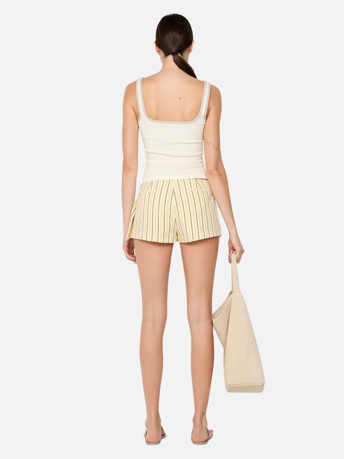 Kiana Skort - Butter/Choc Stripe