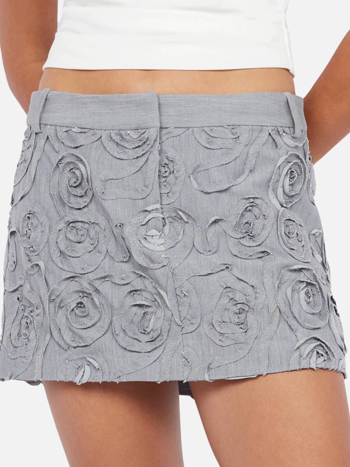 Lotty Mini Skirt - Grey Skirts Bec + Bridge 