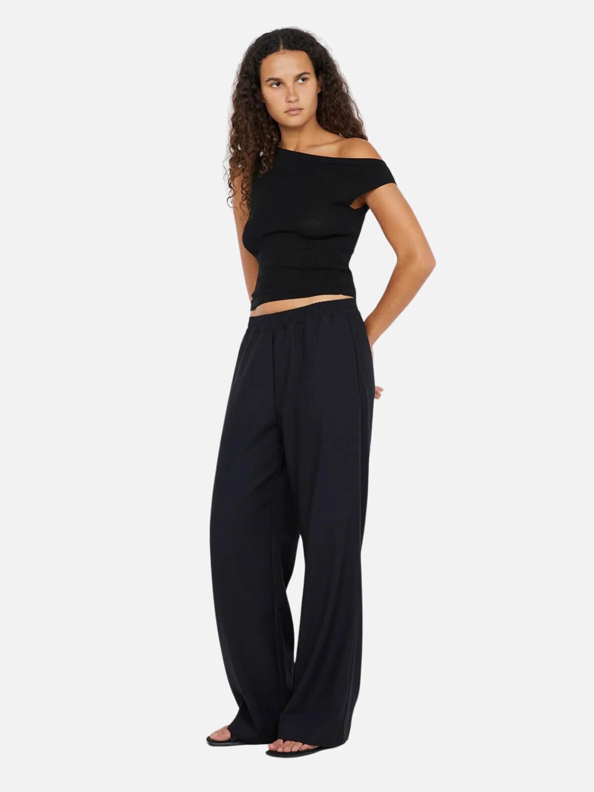 Bec + Bridge | Ninah Drawstring Pant - Black | Perlu