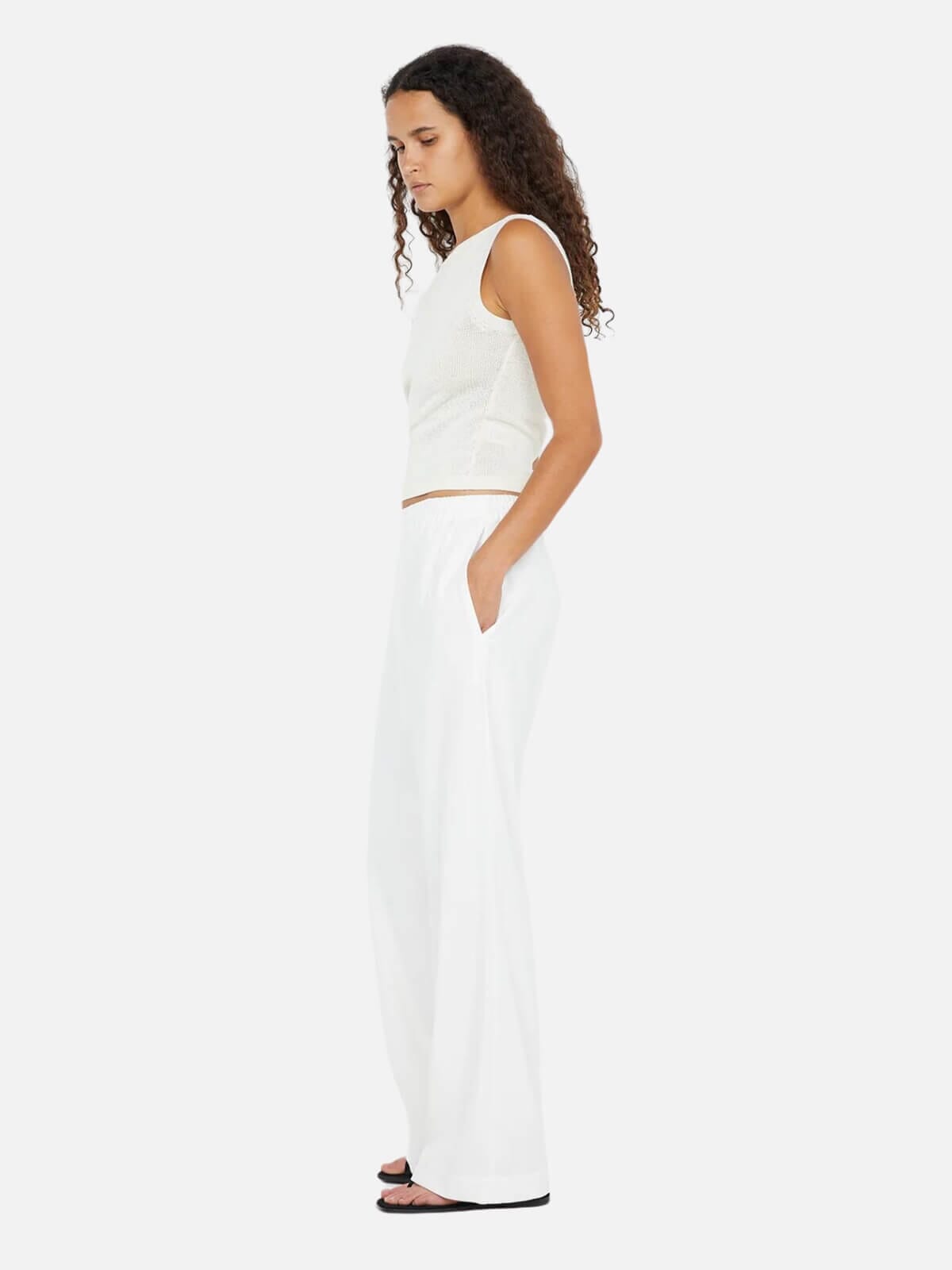 Bec + Bridge | Ninah Drawstring Pant - White | Perlu