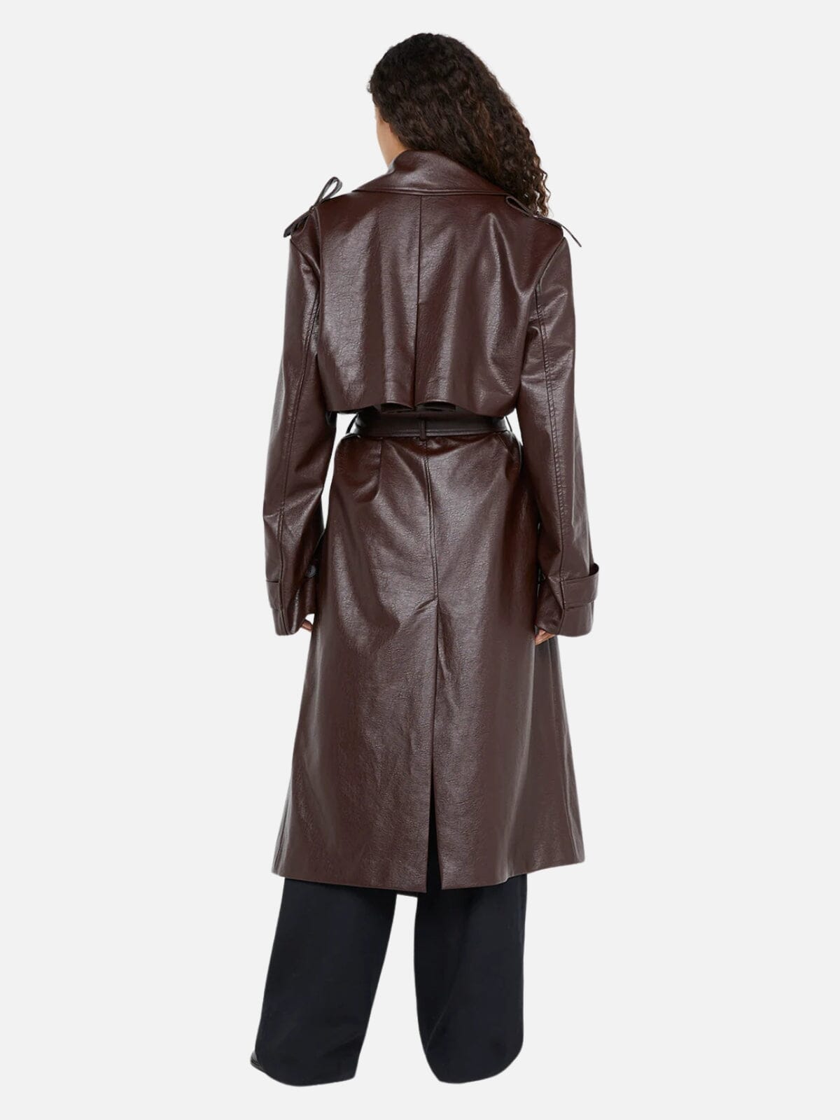 Scylla Trench Coat - Burgundy