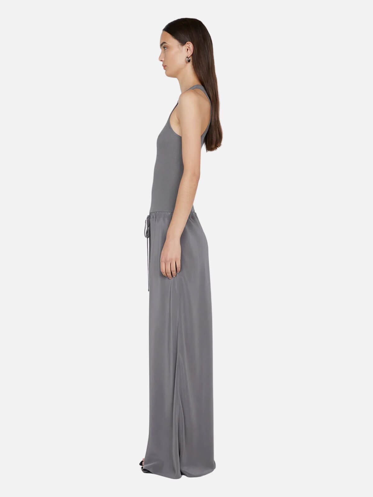 Sola Racer Dress - Charcoal