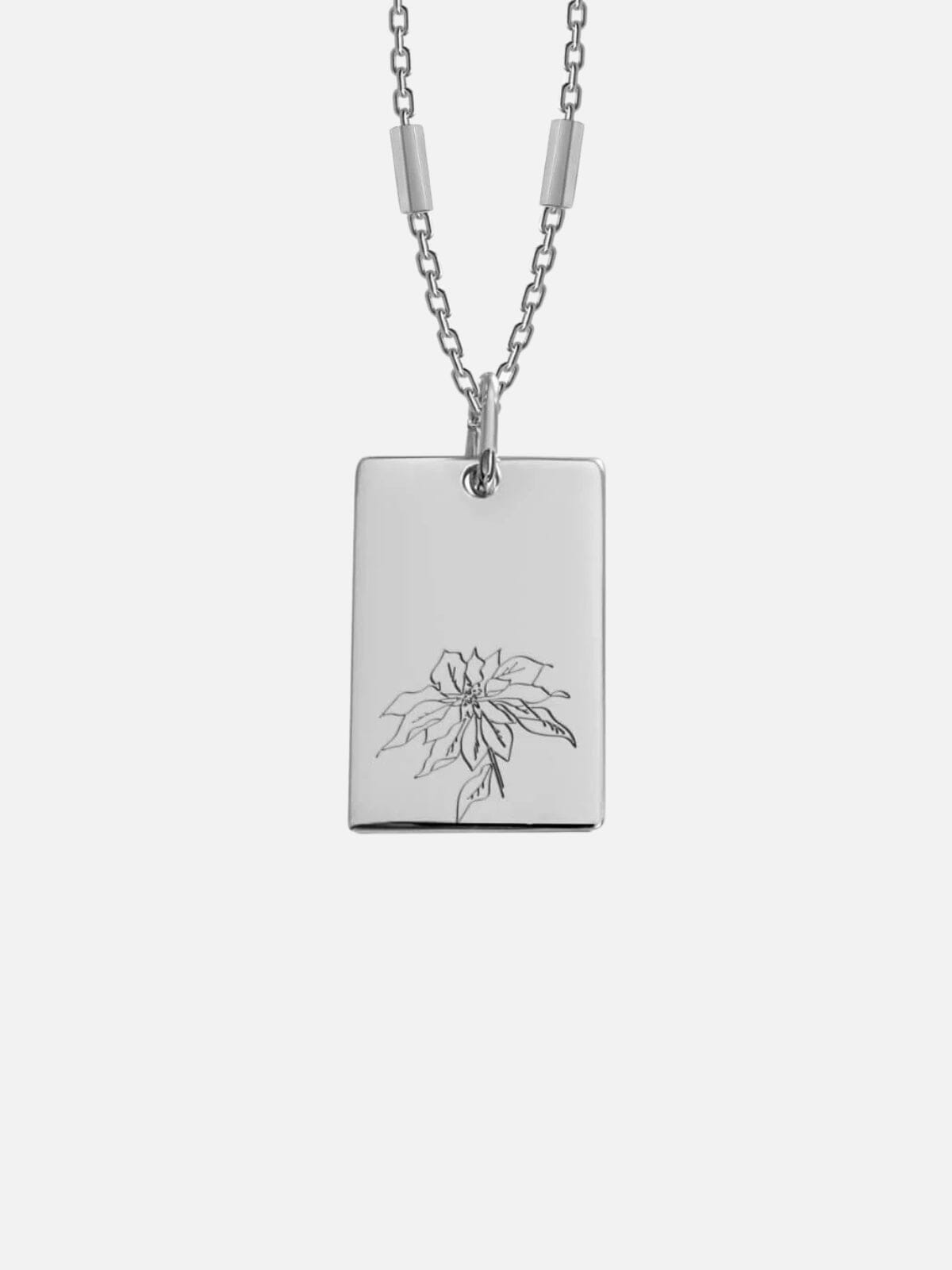 Bianko | Birth Flower Necklace - December - Silver | Perlu