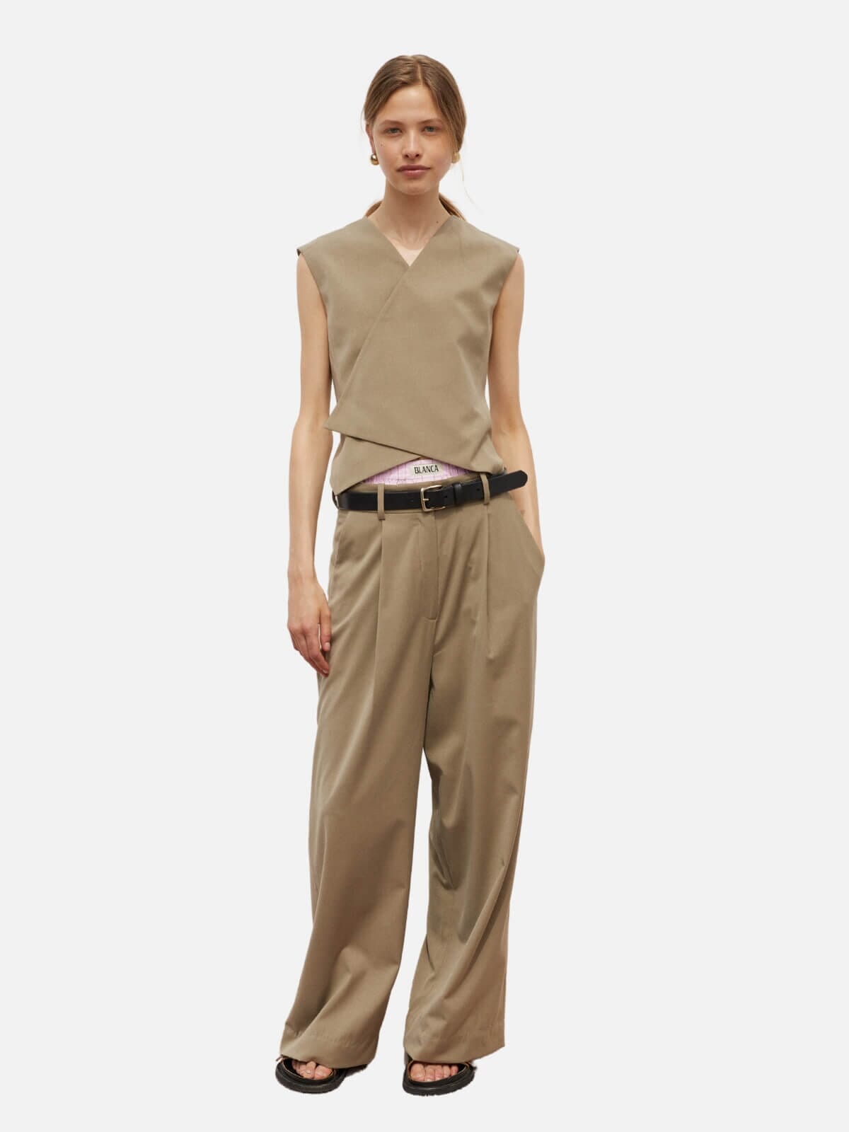 BLANCA | Marina Trousers - Beige | Perlu