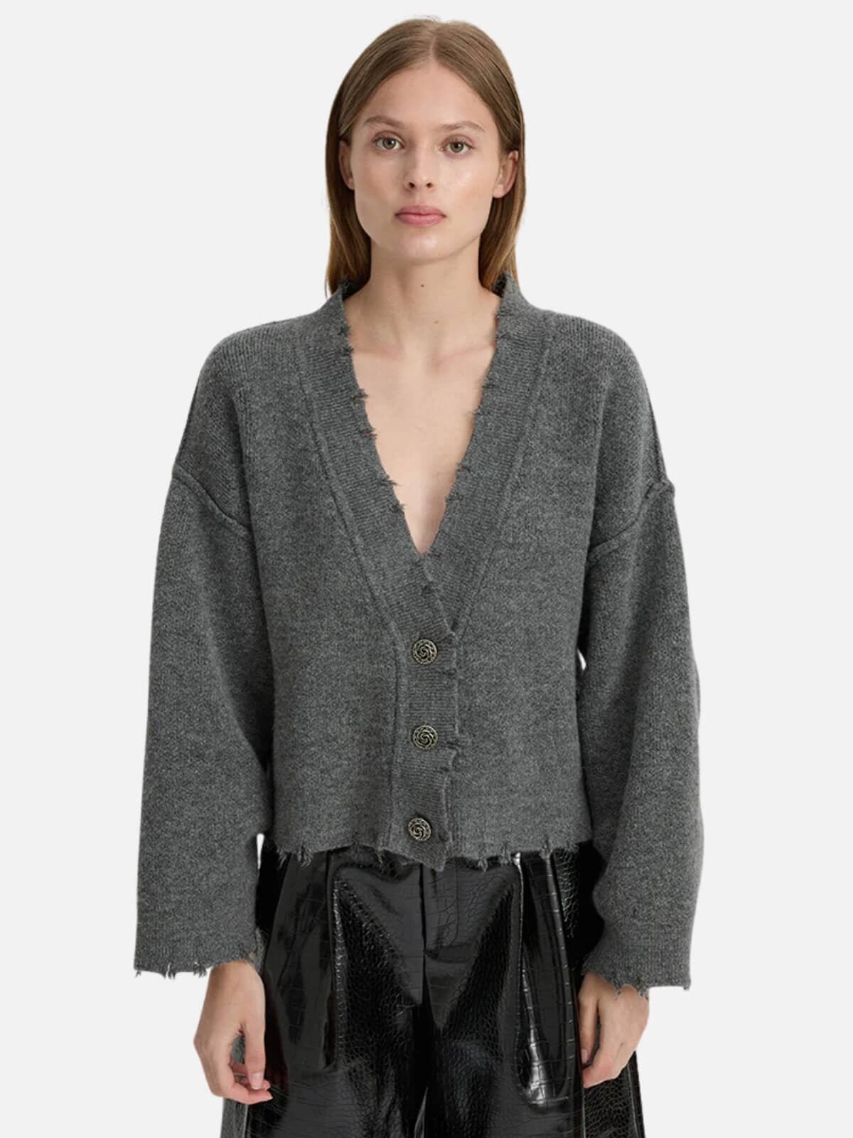 Pepa Cardigan - Charcoal Jumpers & Knitwear BLANCA 