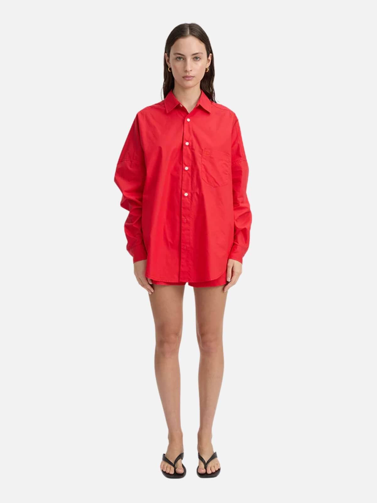 BLANCA | Rachel Shirt - Red | Perlu