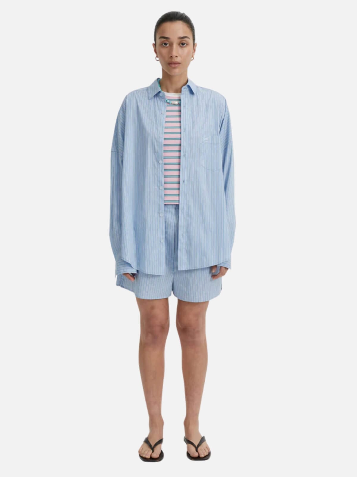 BLANCA | Reva Shirt - Blue | Perlu