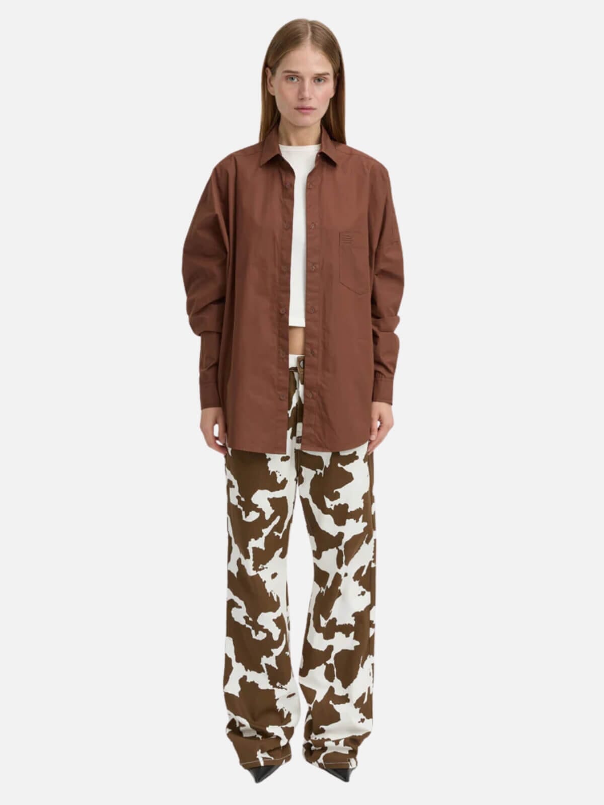 BLANCA | Yvaine Shirt - Brown | Perlu