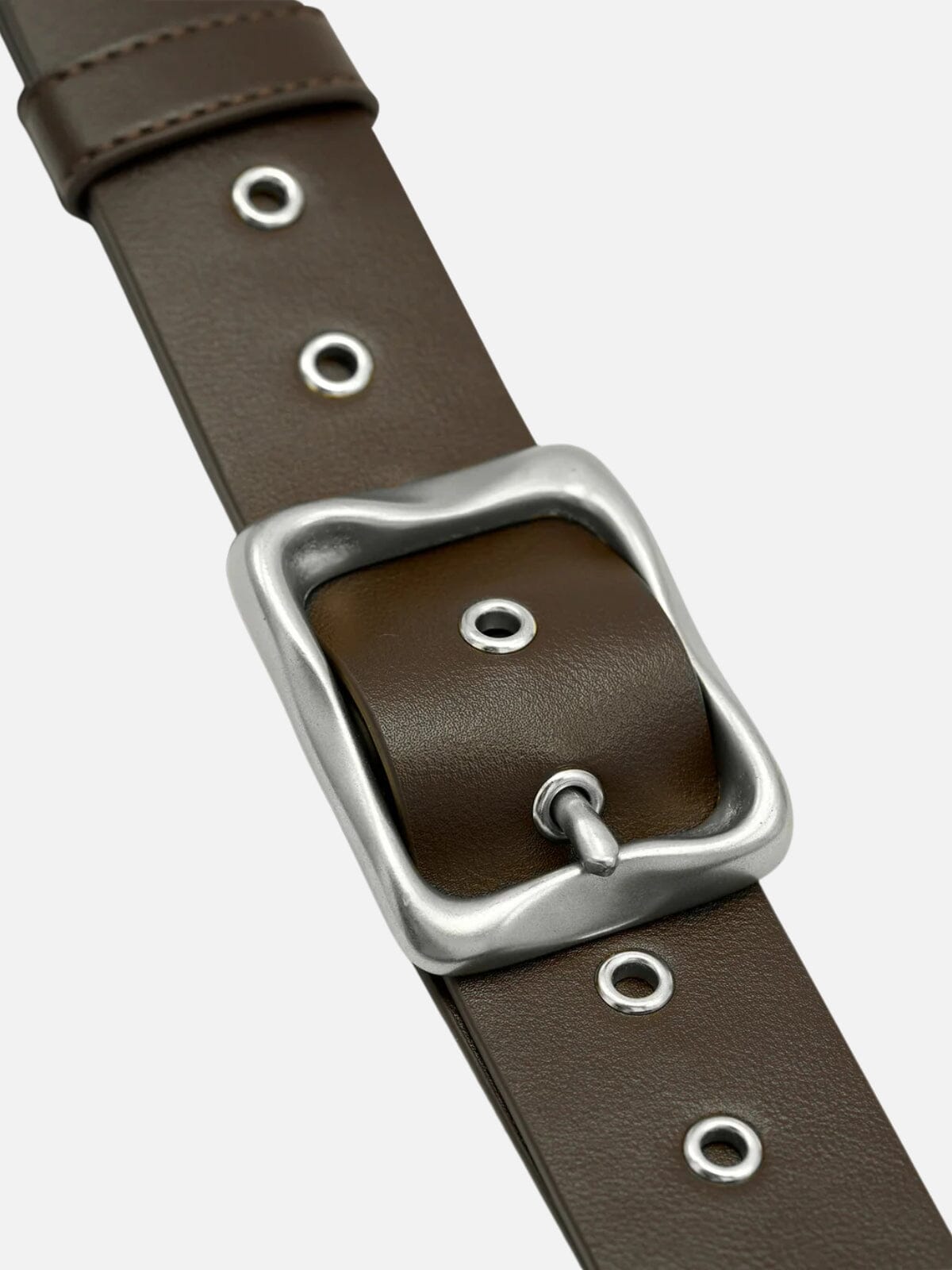 Everyday Buckle Belt - Chocolate/Silver Belts Brie Leon 