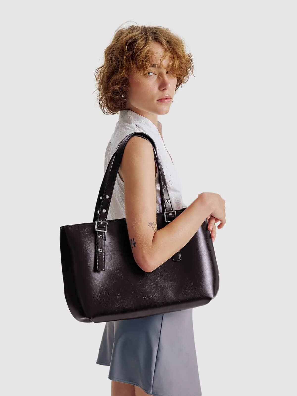 Everyday East-West Tote - Burnt Coffee Bags & Purses Brie Leon 