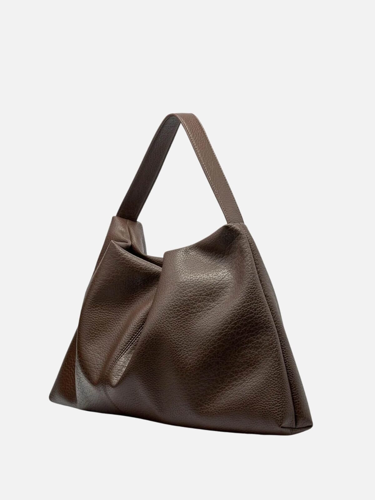 Brie Leon | Harlow Slouch Mono Tote - Choc Nappa | Perlu