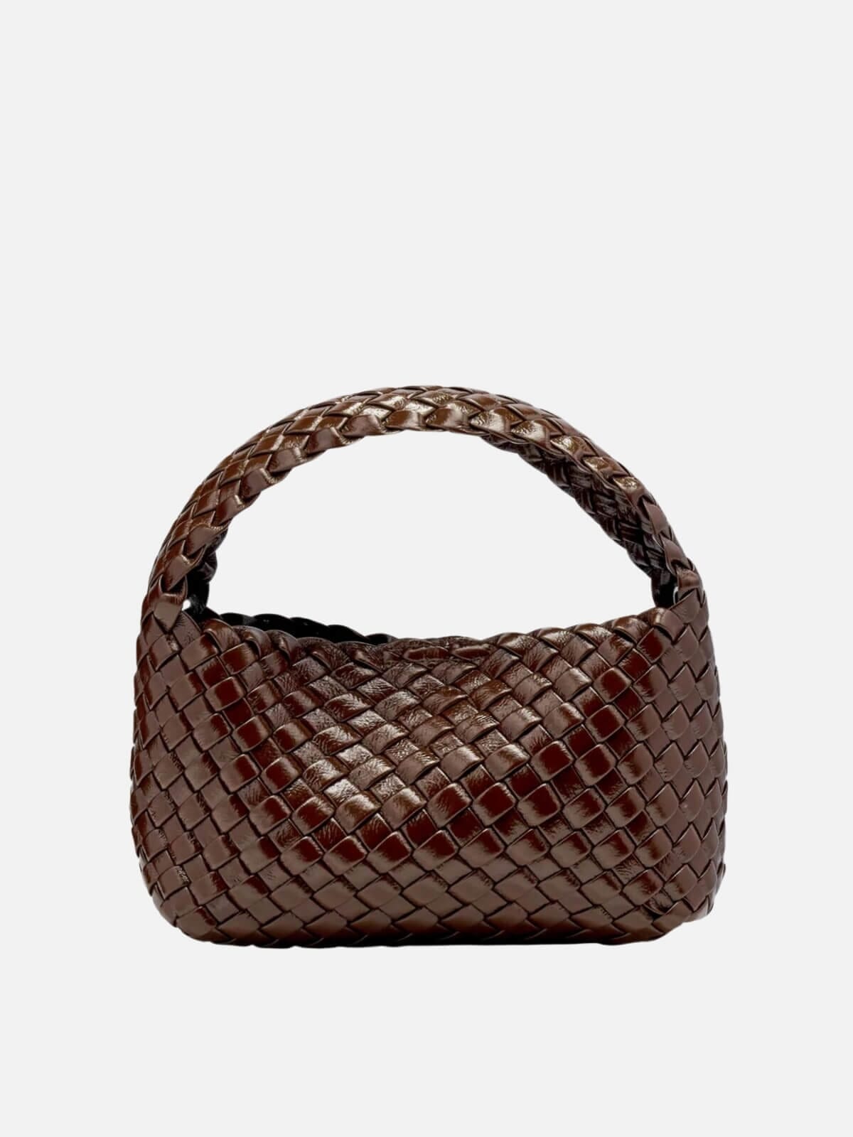 Brie Leon | Luca Mini Woven - Choc Glossy Crinkle | Perlu