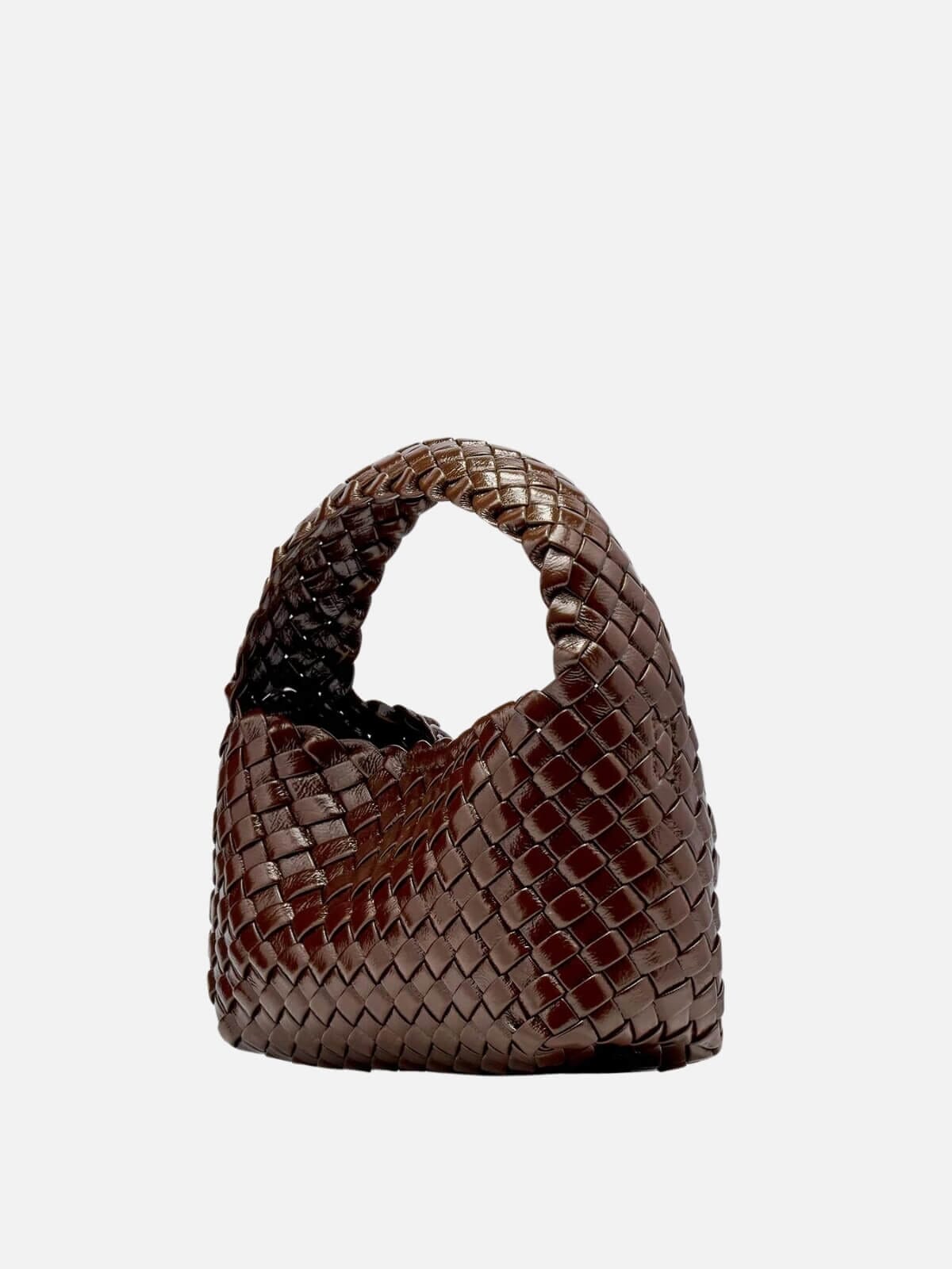 Brie Leon | Luca Mini Woven - Choc Glossy Crinkle | Perlu