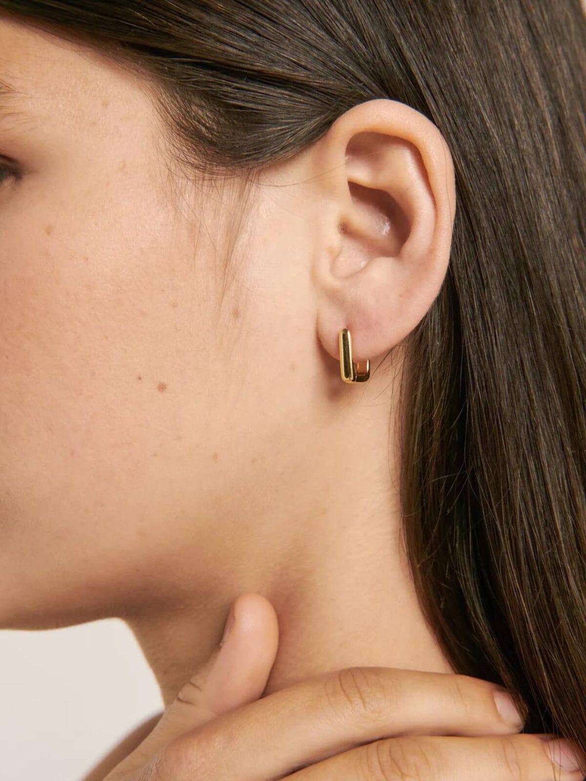 Brie Leon | Mini Bloq Earrings - Gold | Perlu