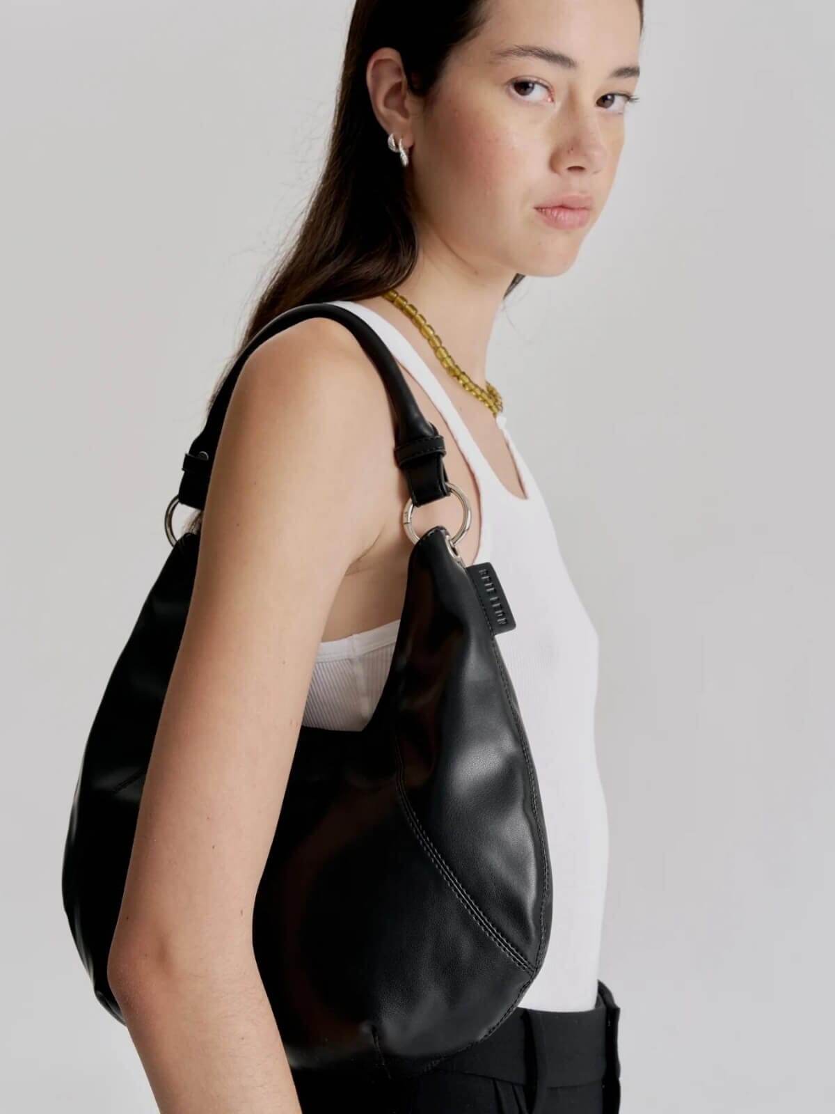 Brie Leon | Mischa Shoulder Bag - Black | Perlu