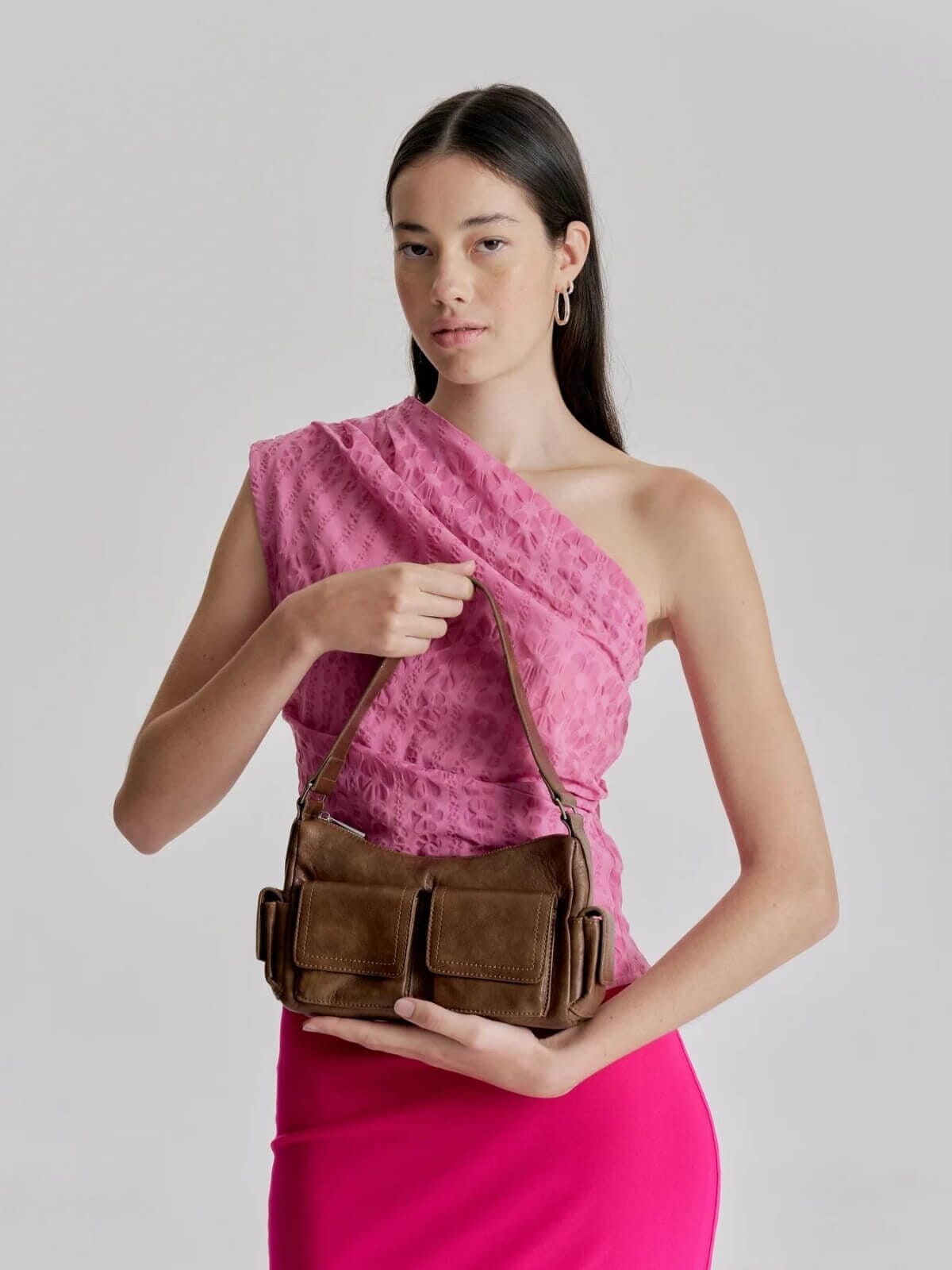 Brie Leon | Rae Pocket Bag Mini - Worn Chocolate | Perlu