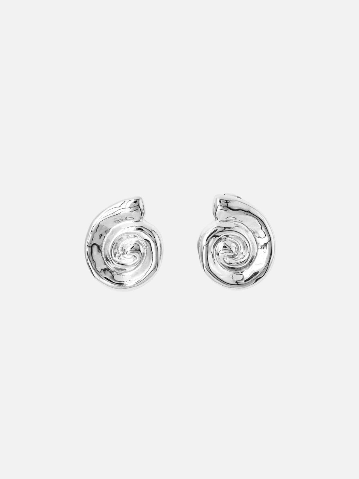 Brie Leon | Spiral Earrings - Silver | Perlu