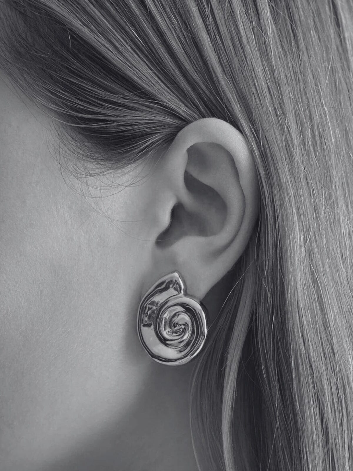 Brie Leon | Spiral Earrings - Silver | Perlu