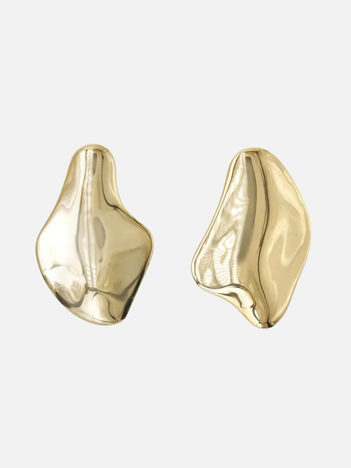 Brie Leon | Val Stud Earrings Large - Gold | Perlu