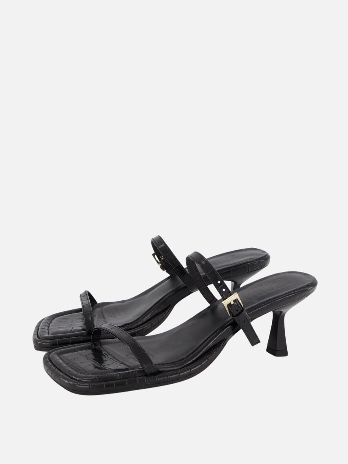 Lou Lou - Black Croc Shoes Bronwyn 