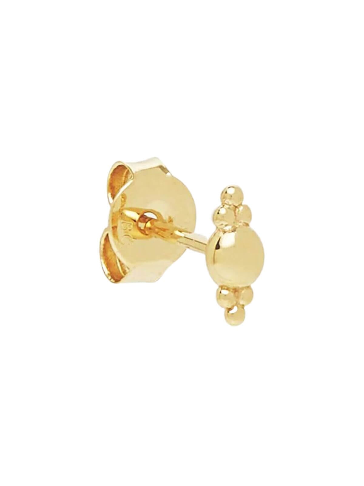 By Charlotte | 14K Gold Cherish Stud Earring | Perlu