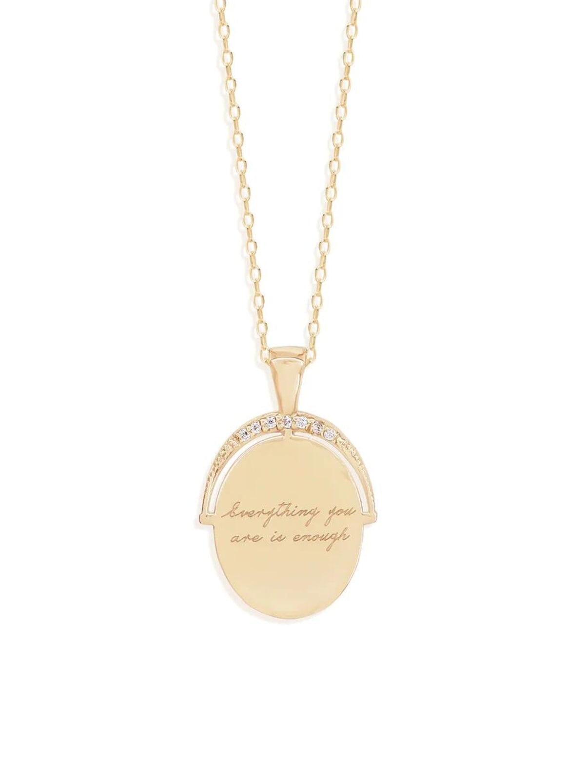 By Charlotte | 14k Gold Everything You Are Is Enough Necklace | Perlu