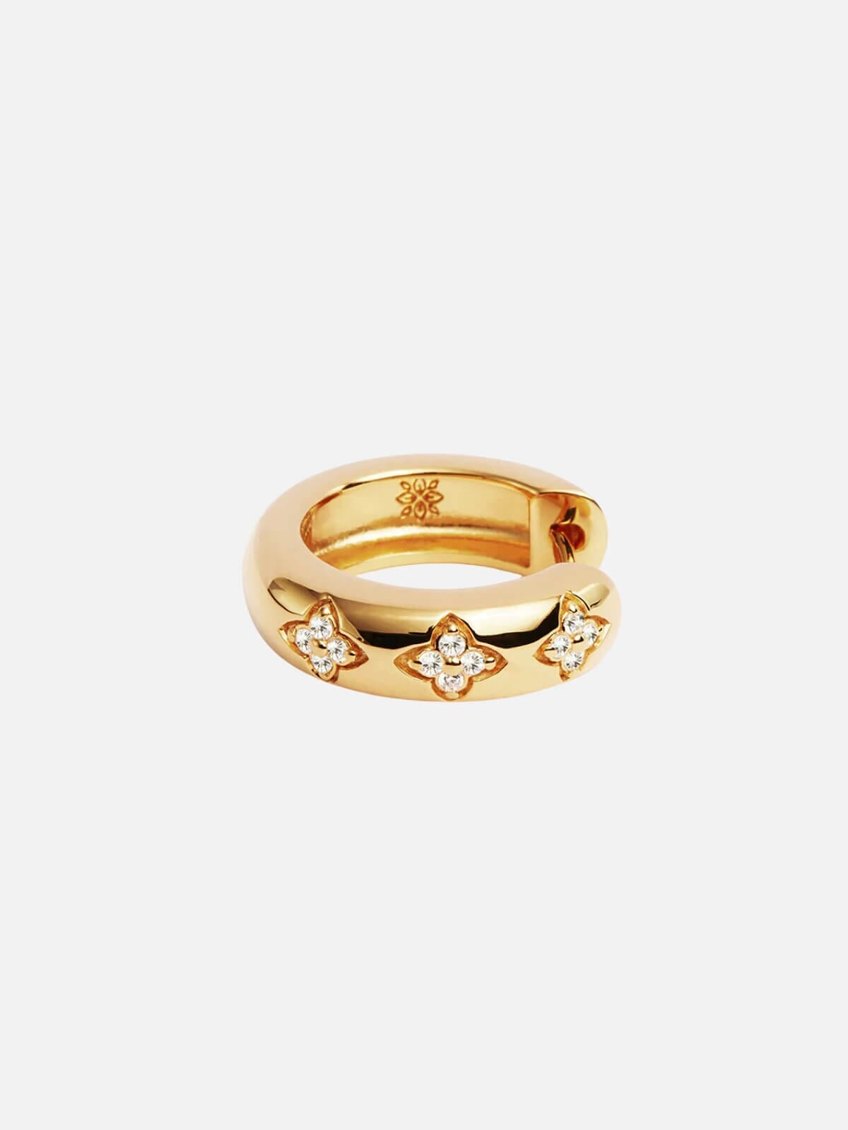 18k Gold Vermeil Bloom With You Lotus Hoops Earrings By Charlotte 