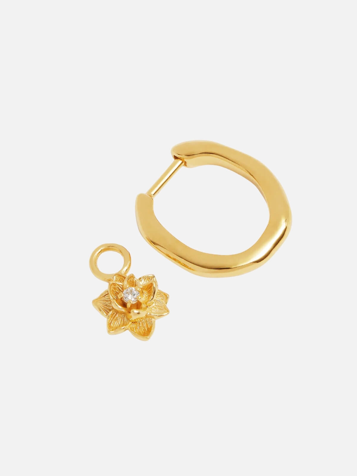 18k Gold Vermeil Bloom Within Lotus Hoops