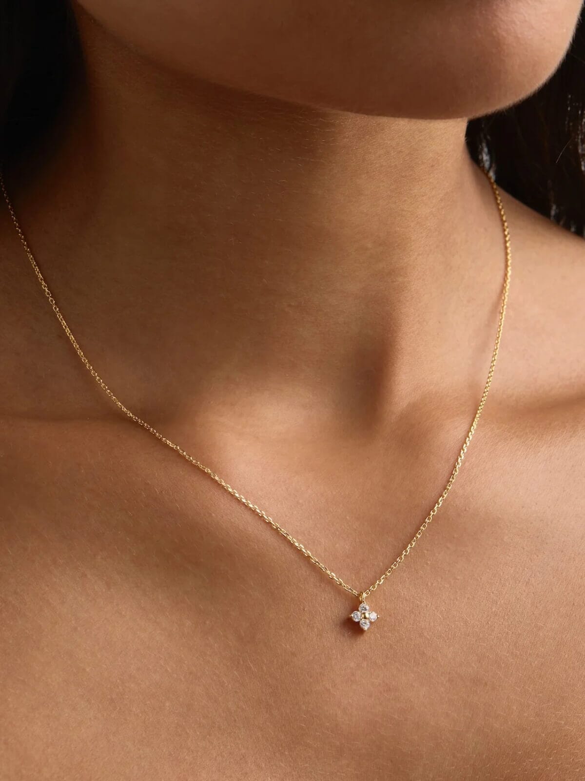18k Gold Vermeil Crystal Bloom Necklace Earrings By Charlotte 