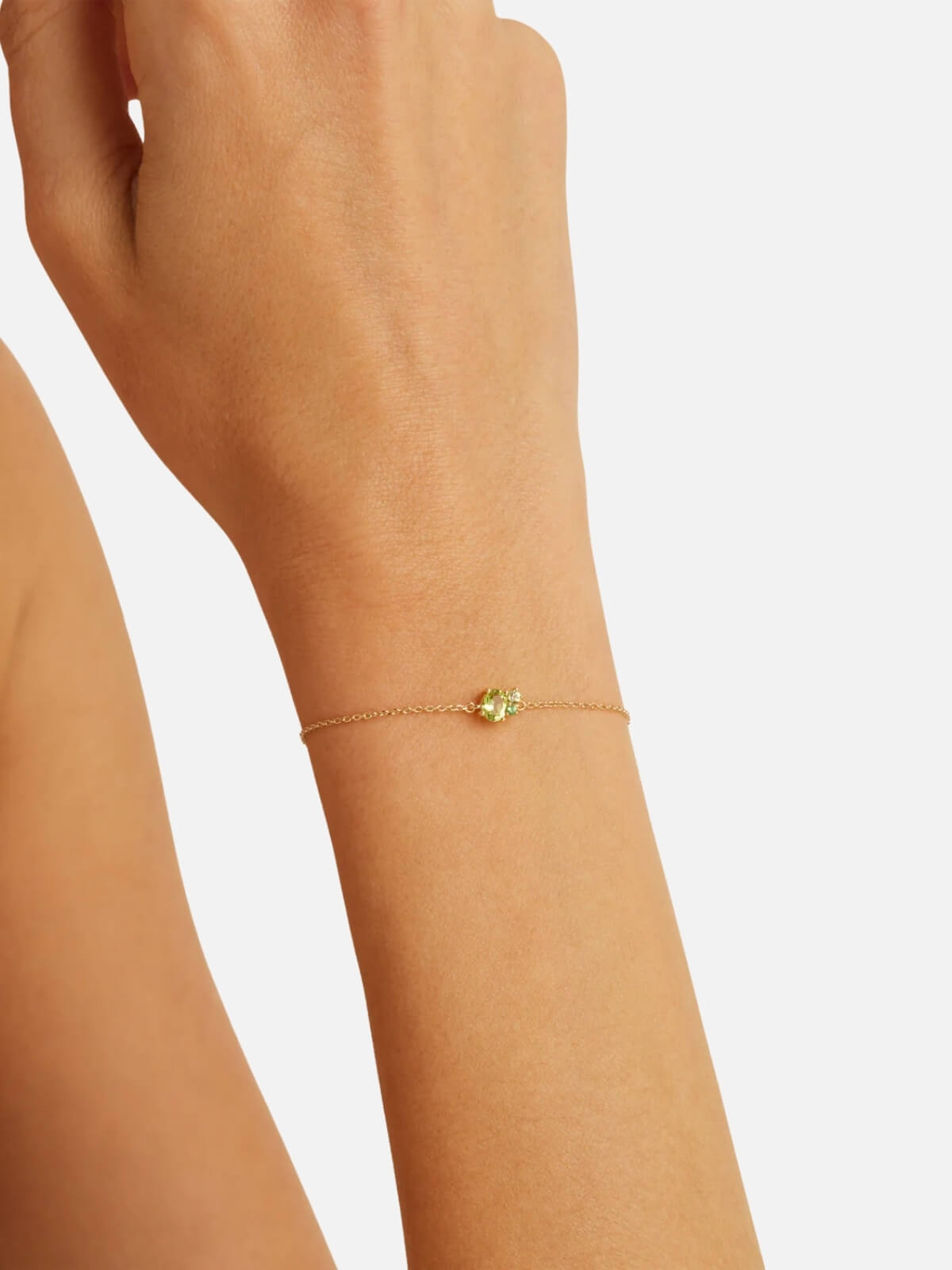 By Charlotte | 18k Gold Vermeil Kindred Birthstone Bracelet - August | Perlu