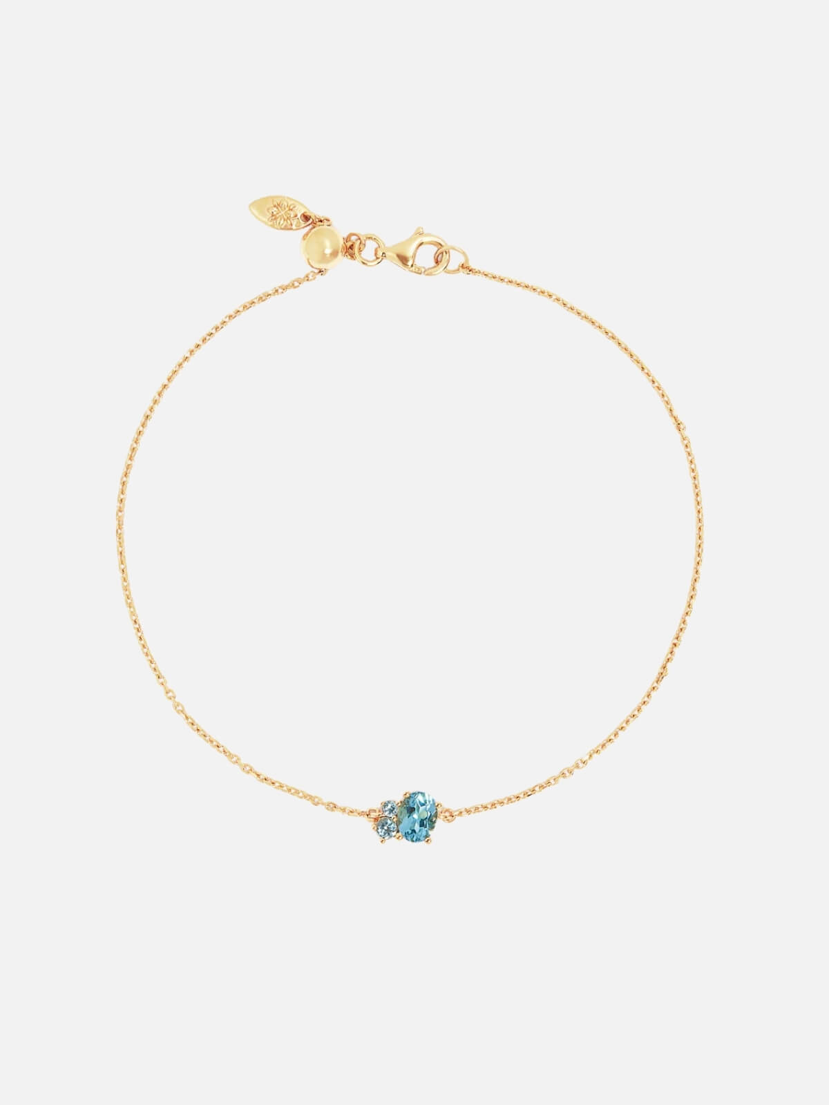 By Charlotte | 18k Gold Vermeil Kindred Birthstone Bracelet - March | Perlu