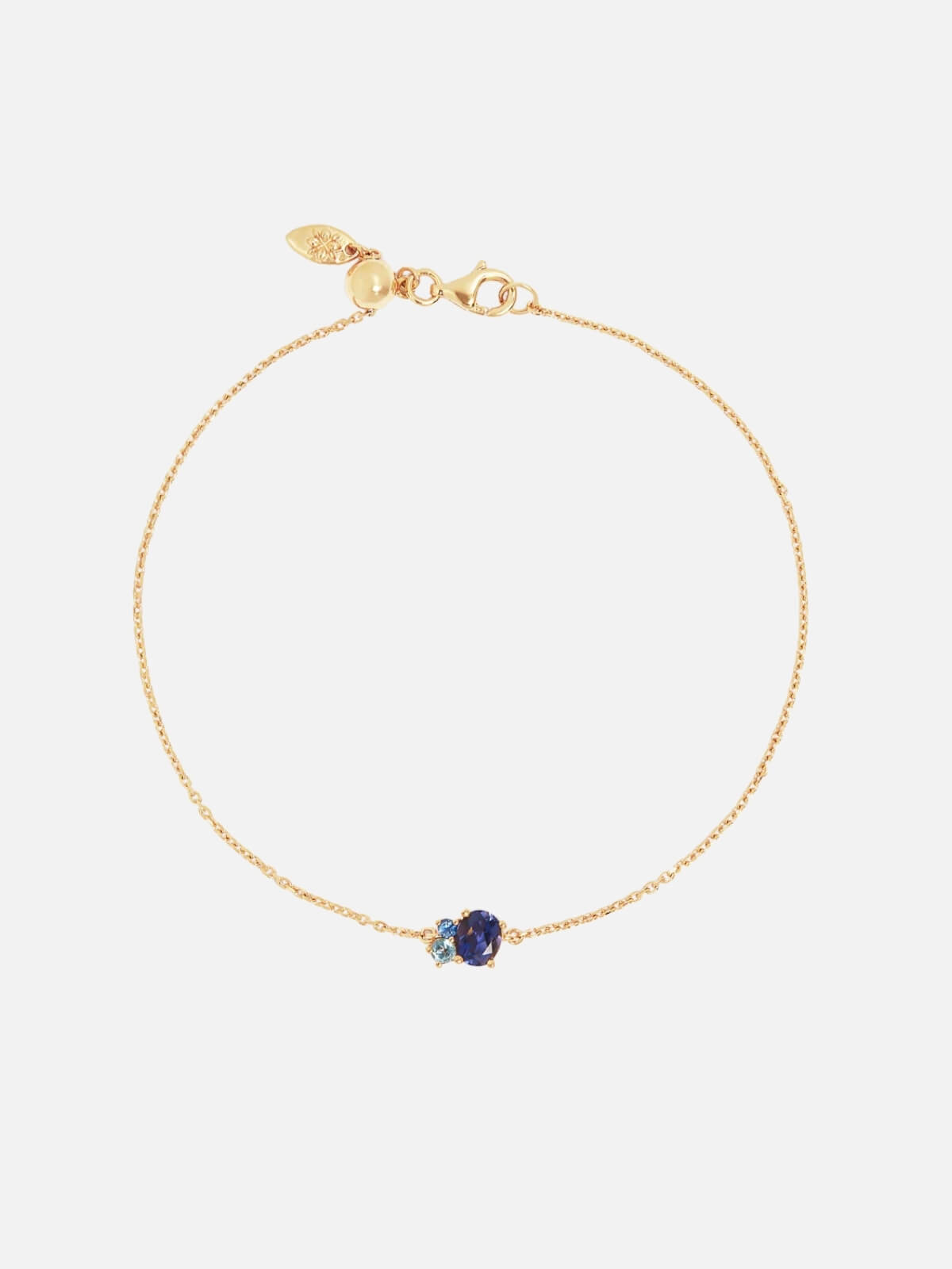 By Charlotte | 18k Gold Vermeil Kindred Birthstone Bracelet - September | Perlu