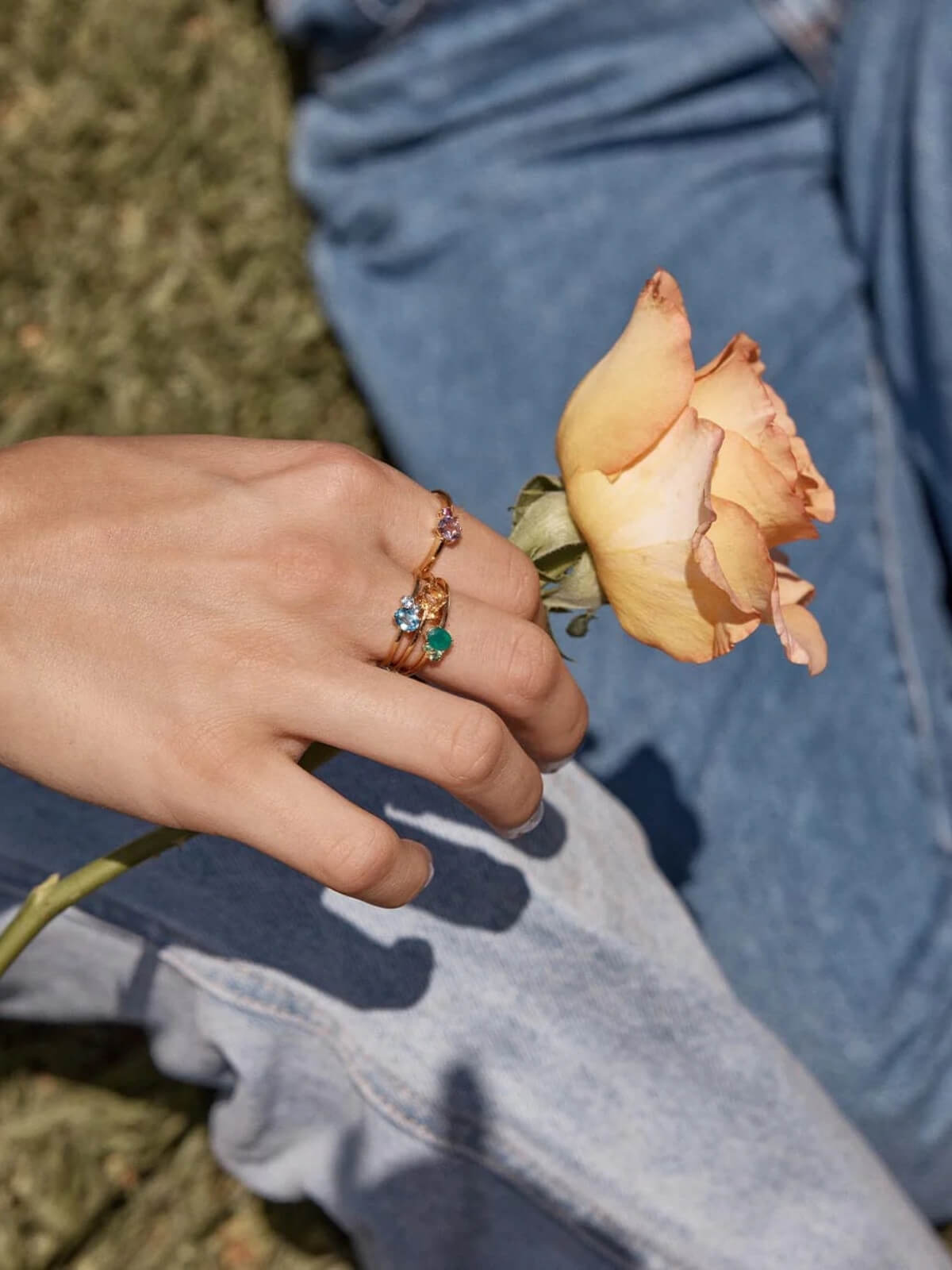18k Gold Vermeil Kindred Birthstone Ring - March