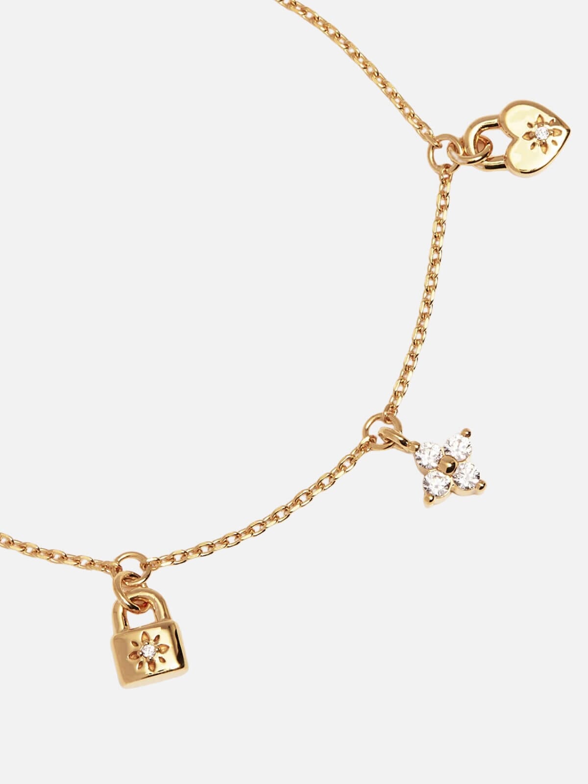 18k Gold Vermeil Love Unlocked Charm Bracelet Bracelets By Charlotte 