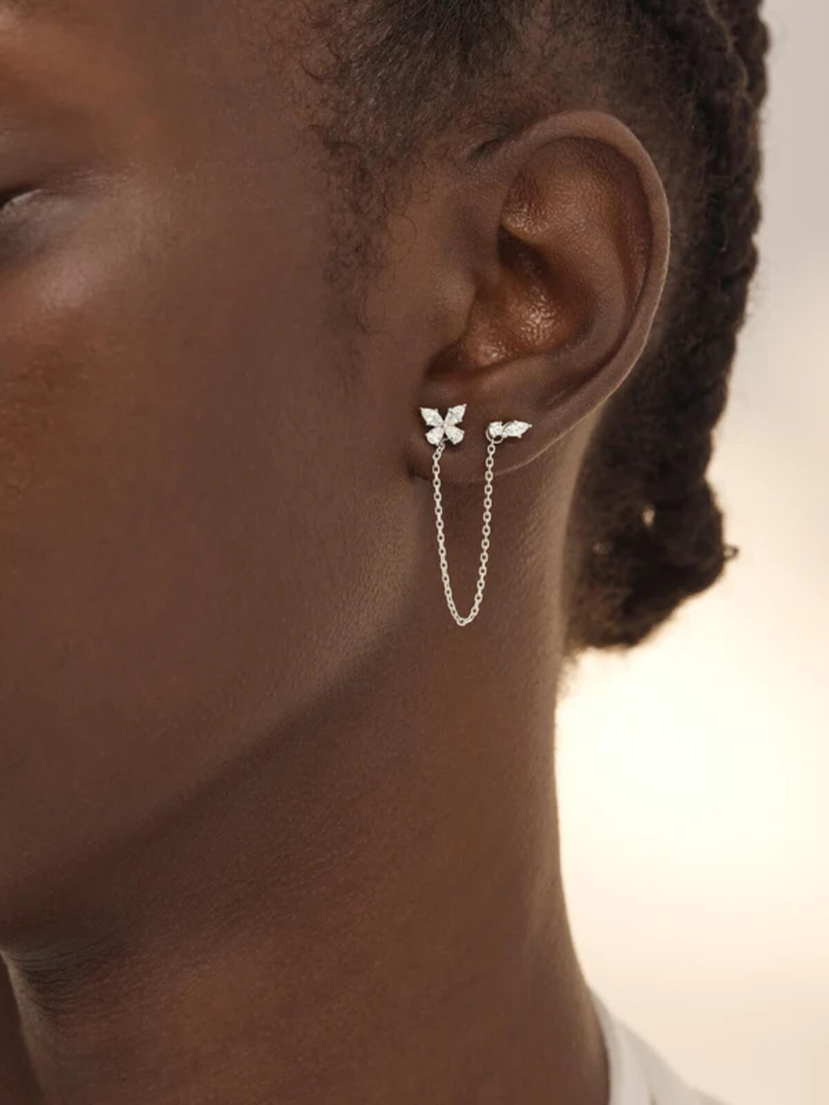 Dancing in the Wind Chain Earrings - Sterling Silver