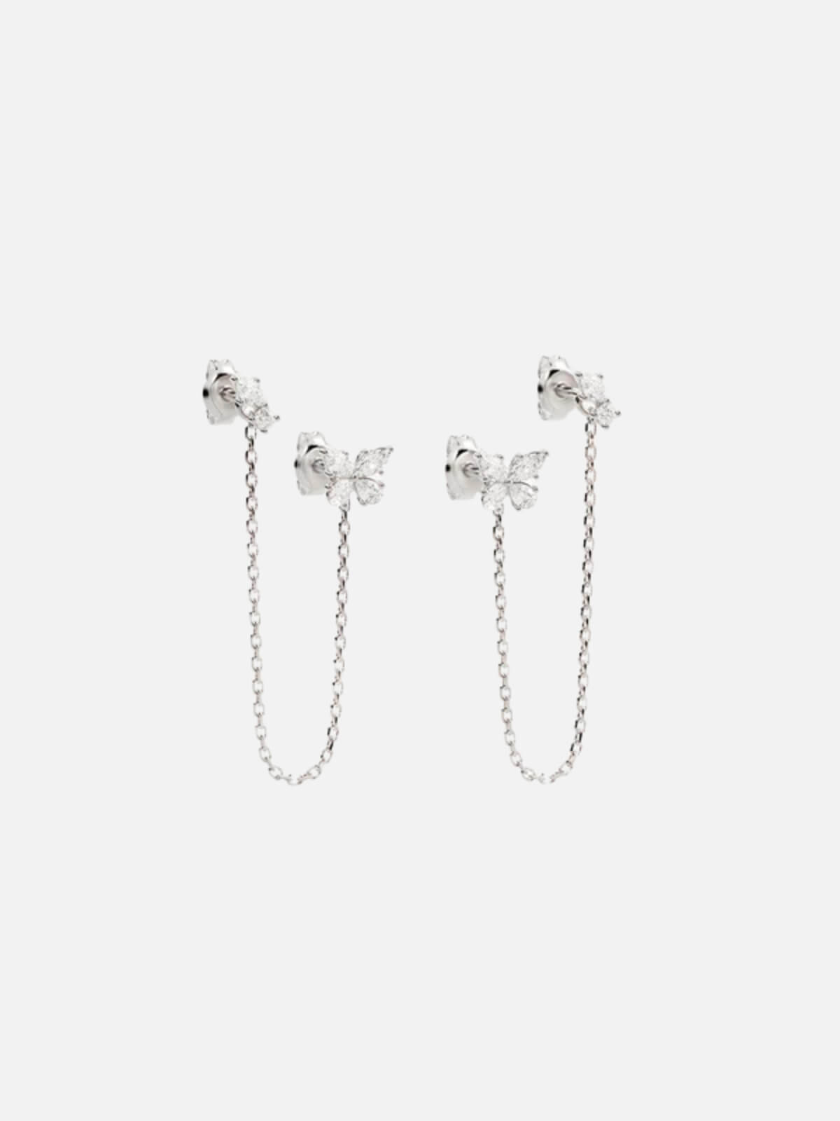 Dancing in the Wind Chain Earrings - Sterling Silver
