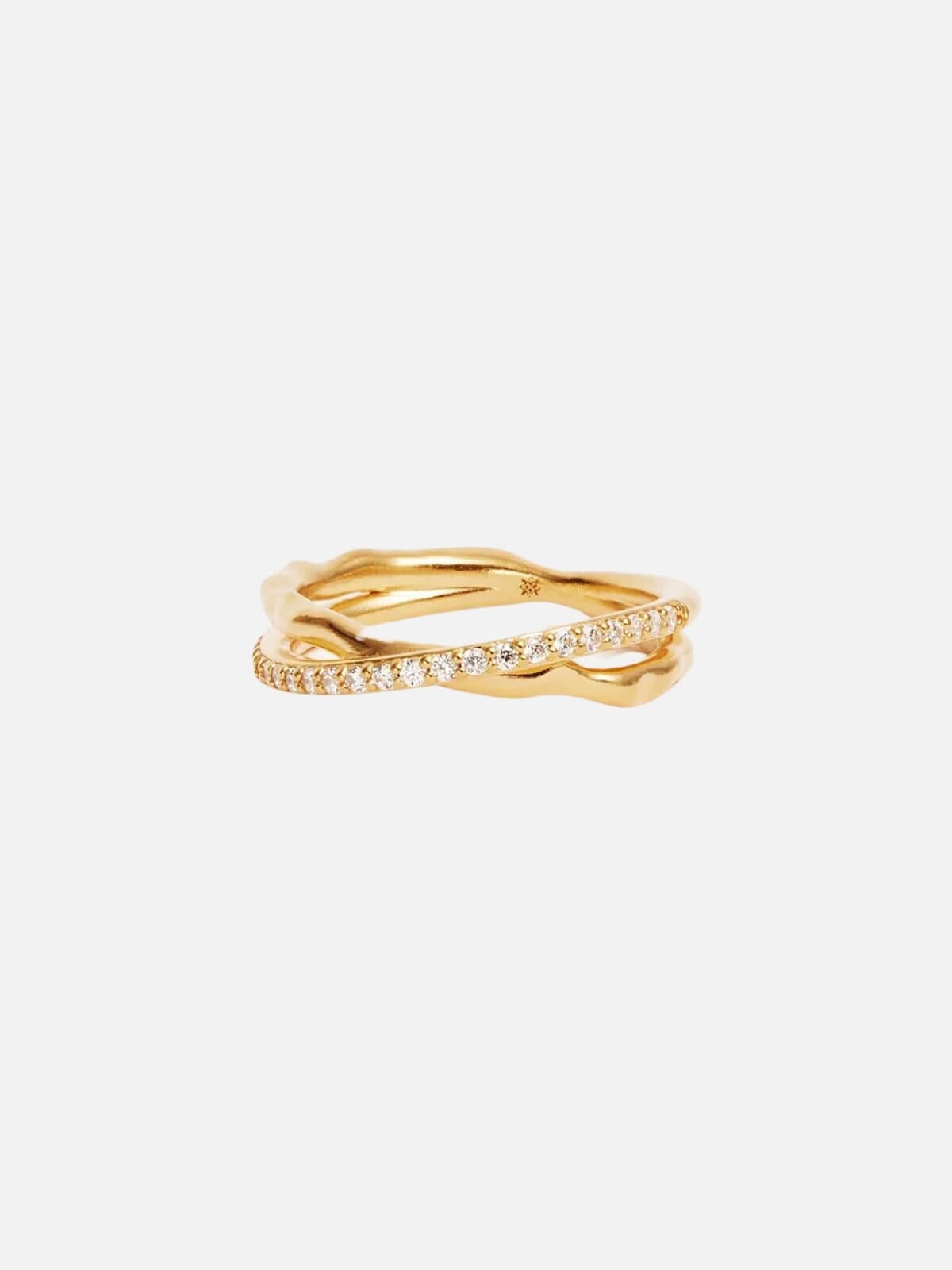 By Charlotte | Entwined Hearts Ring - 18k Gold | Perlu