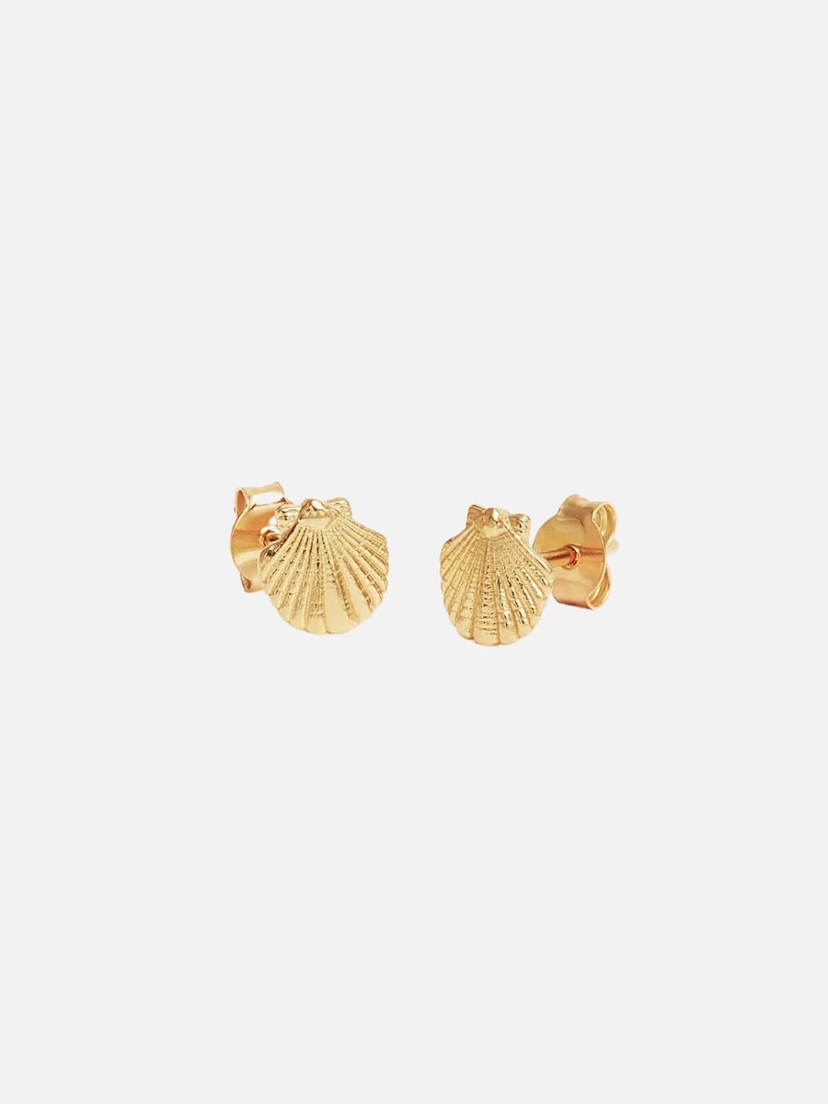 Gold By The Shore Shell Stud Earrings Earrings By Charlotte 