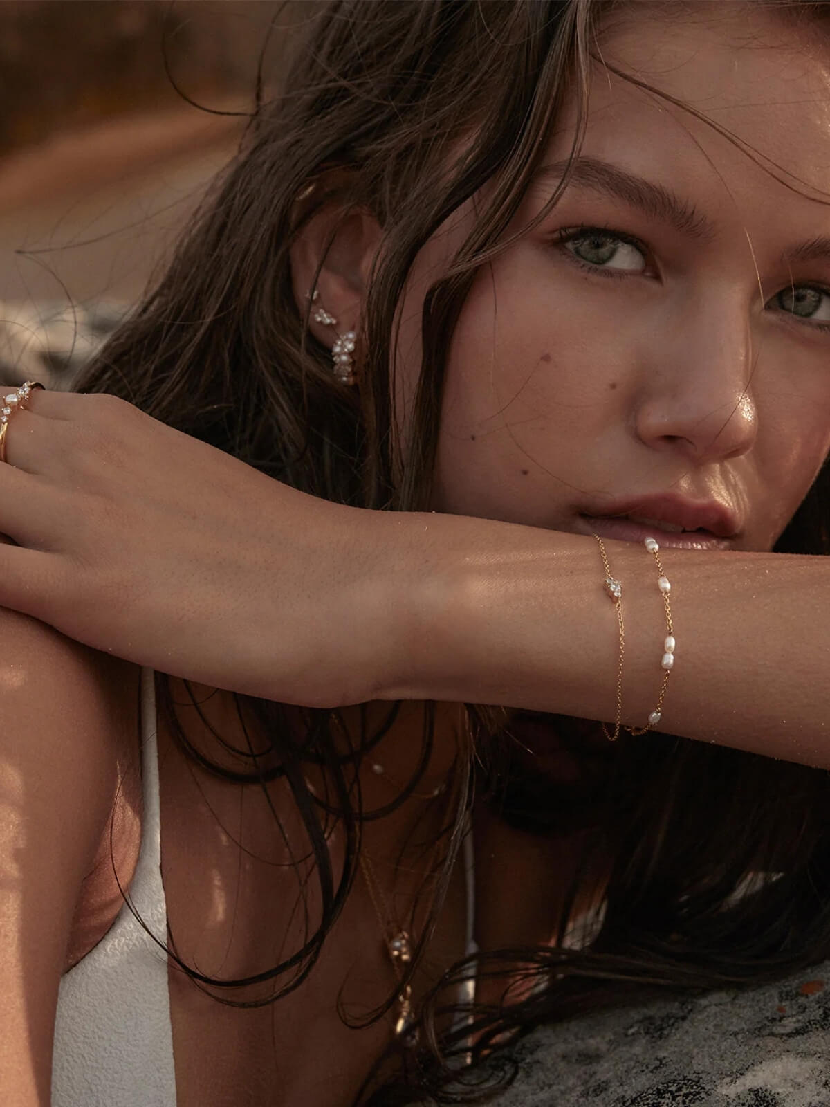 Gold Serene Dreams Pearl Bracelet