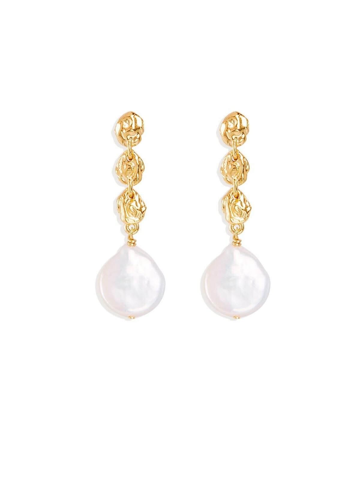 By Charlotte | Grow With Grace Pearl Earrings - Gold | Perlu