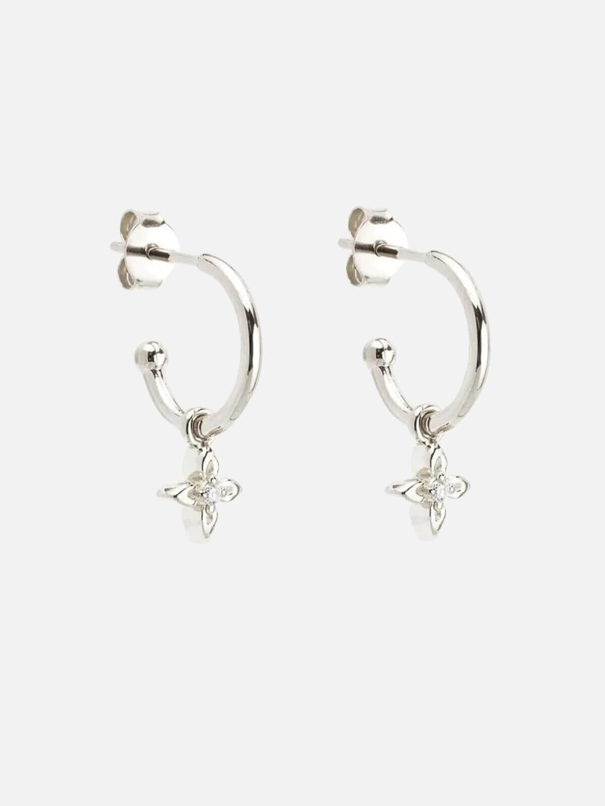 By Charlotte | Live In Light Hoop Earrings - Silver | Perlu