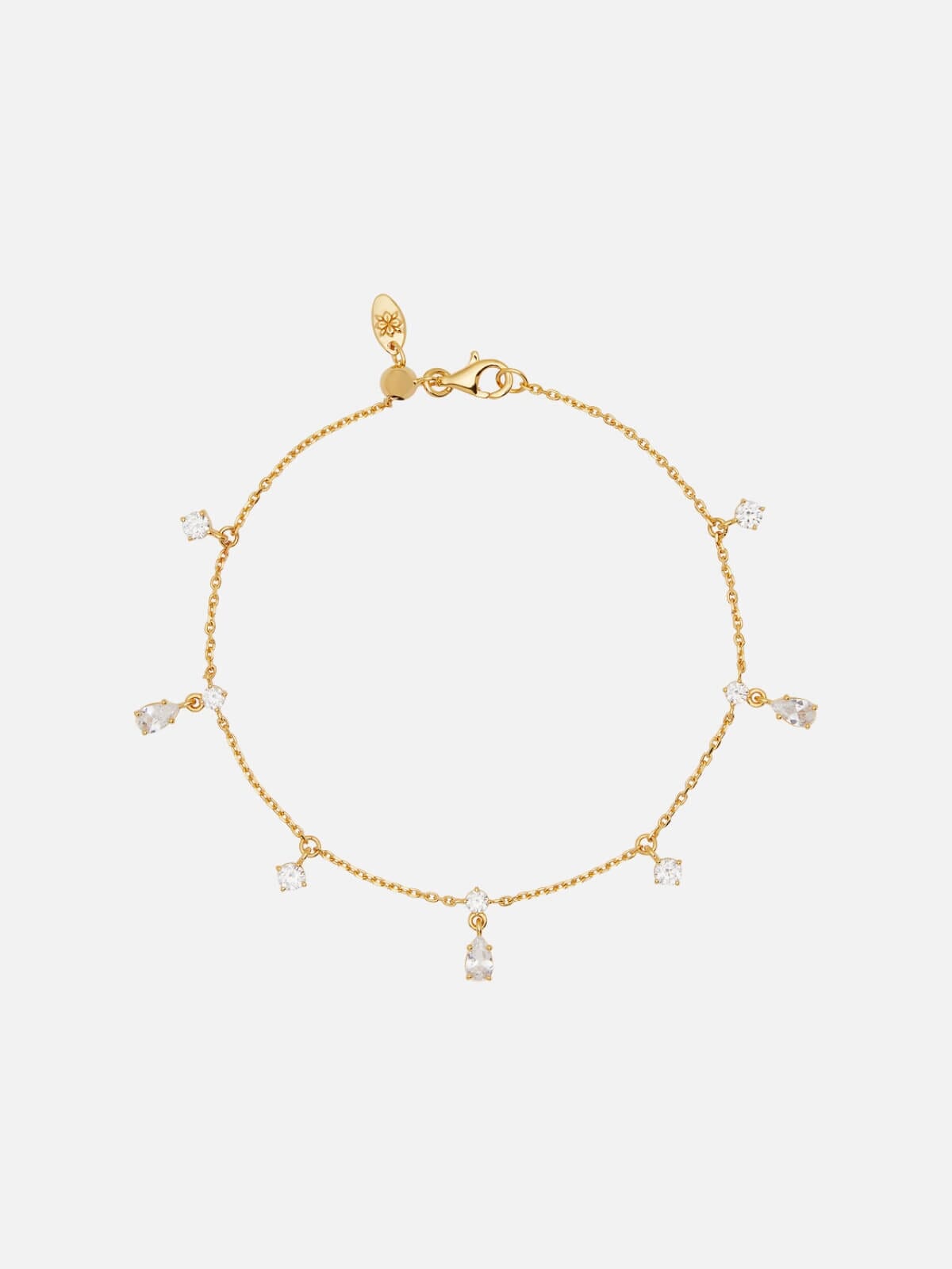 By Charlotte | No Rain, No Flowers Bracelet - Gold | Perlu