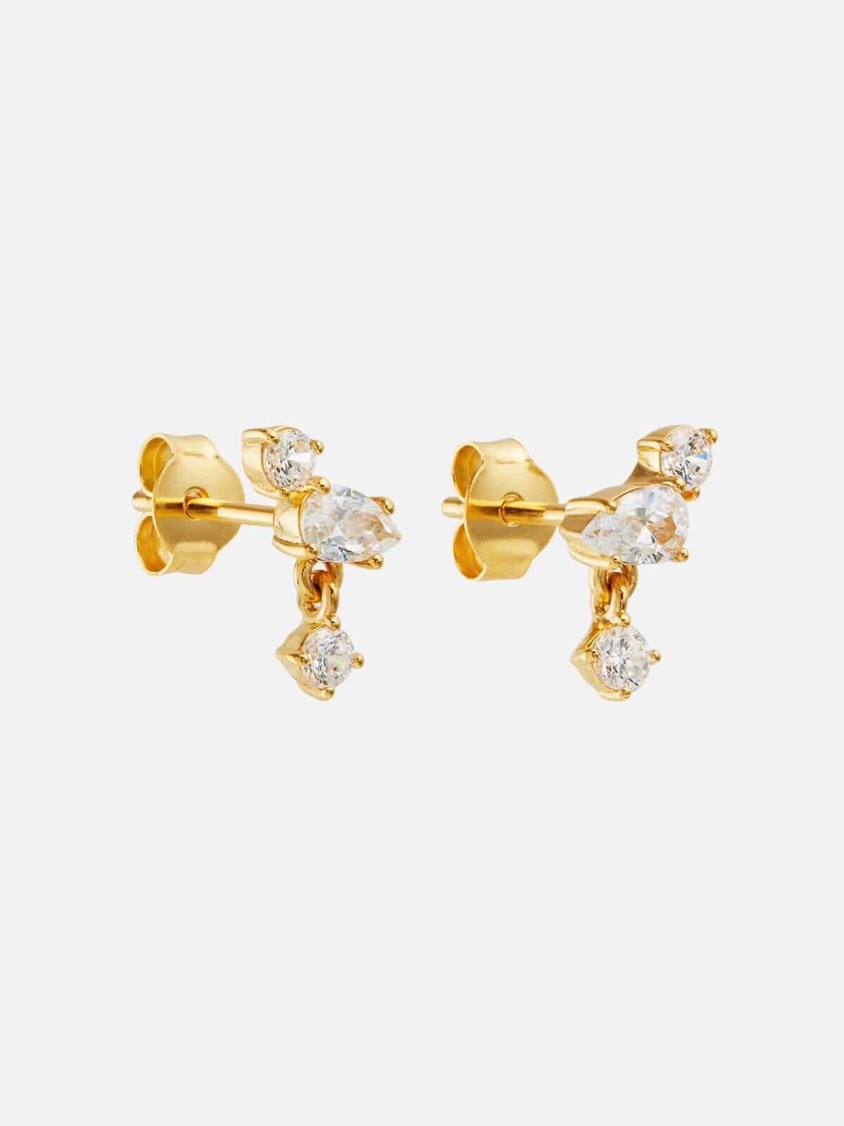 By Charlotte | No Rain, No Flowers Stud Earrings - Gold | Perlu